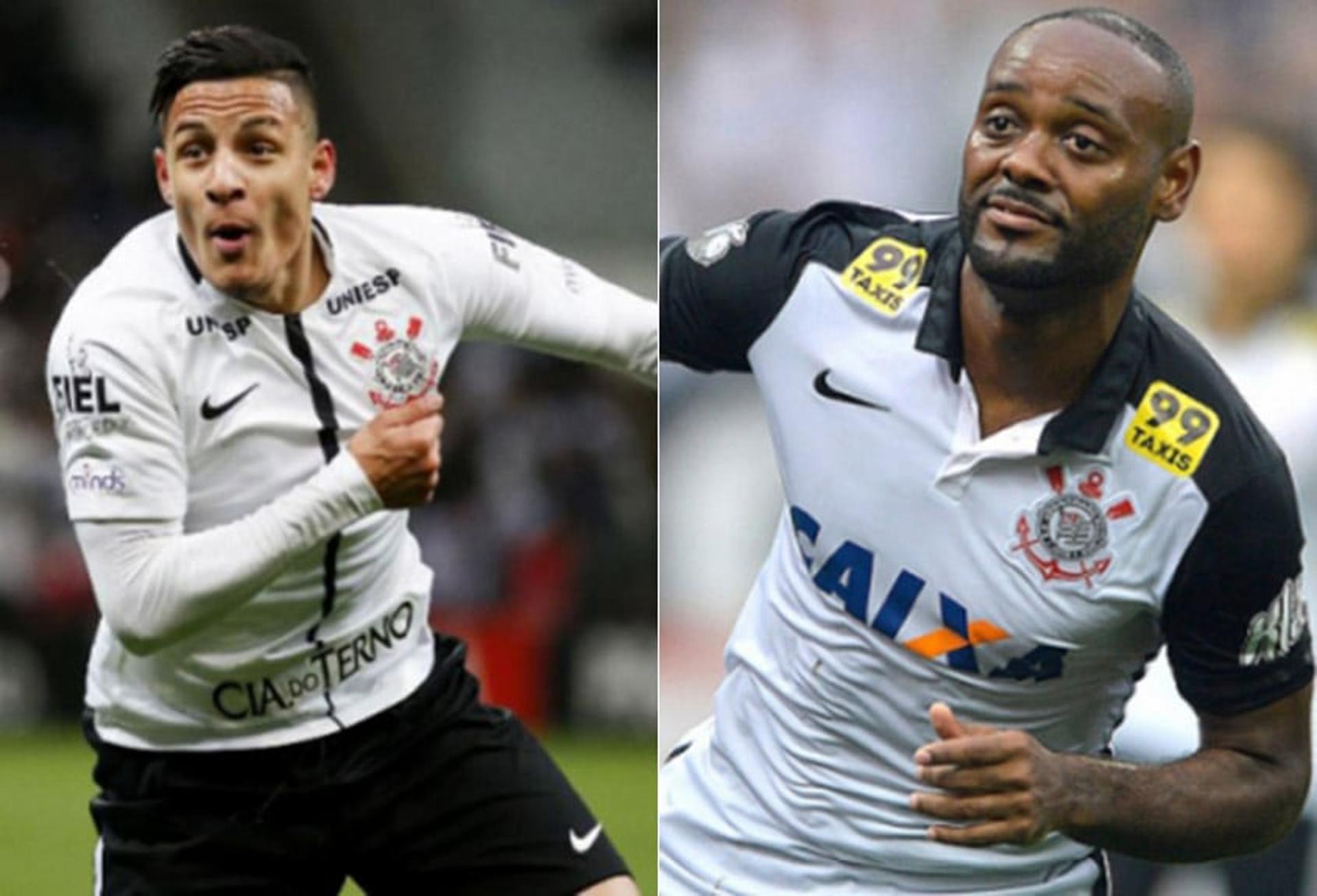 Montagem - Guilherme Arana e o atacante Vagner Love