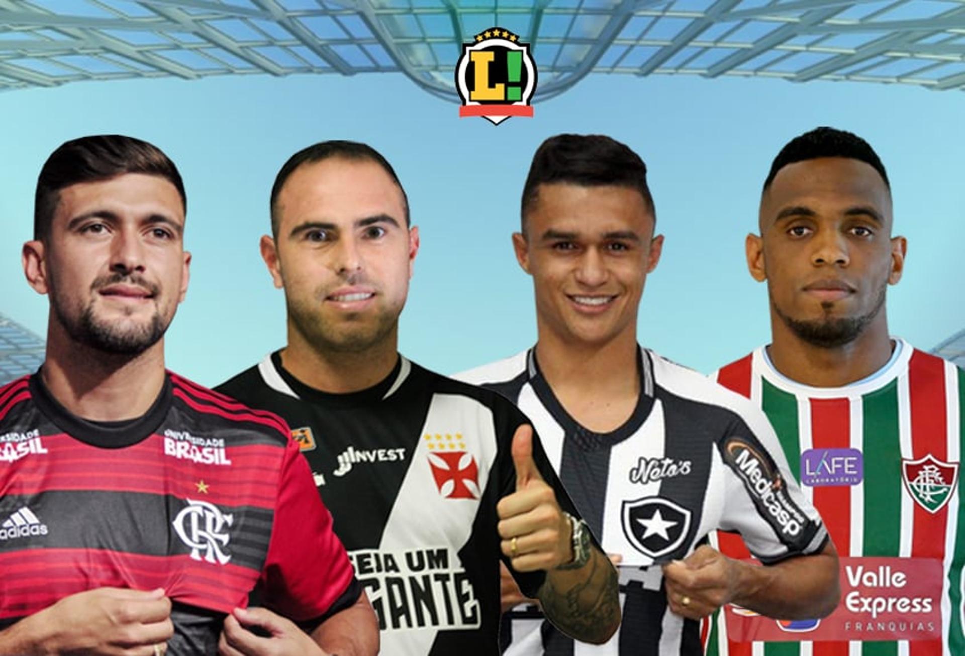 Montagem Especial - Arrascaeta (Fla) - Bruno Cesar (Vasco) - Erik (Botafogo) - Digão (Flu)