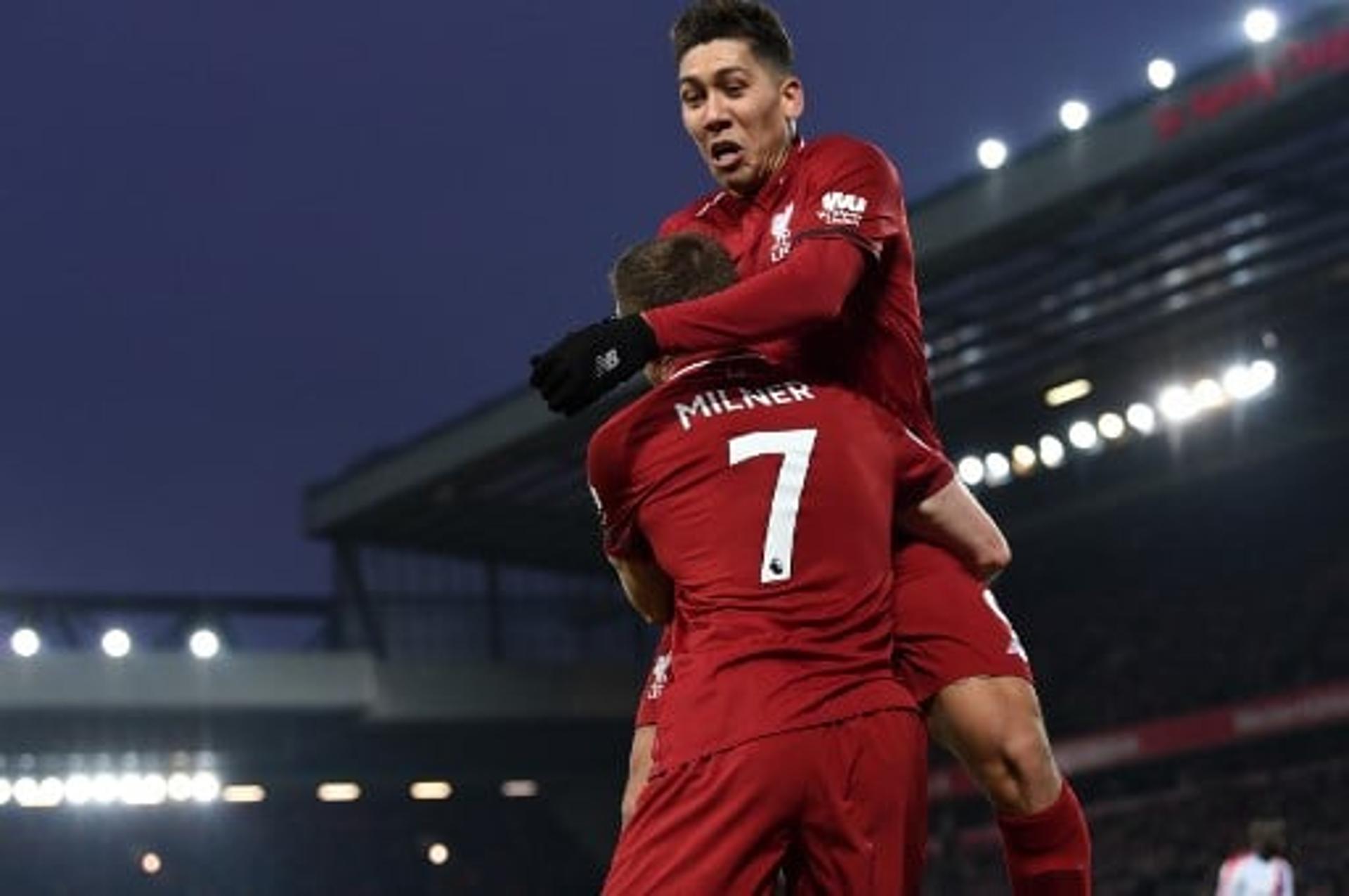 Firmino e Milner - Liverpool x Crystal Palace