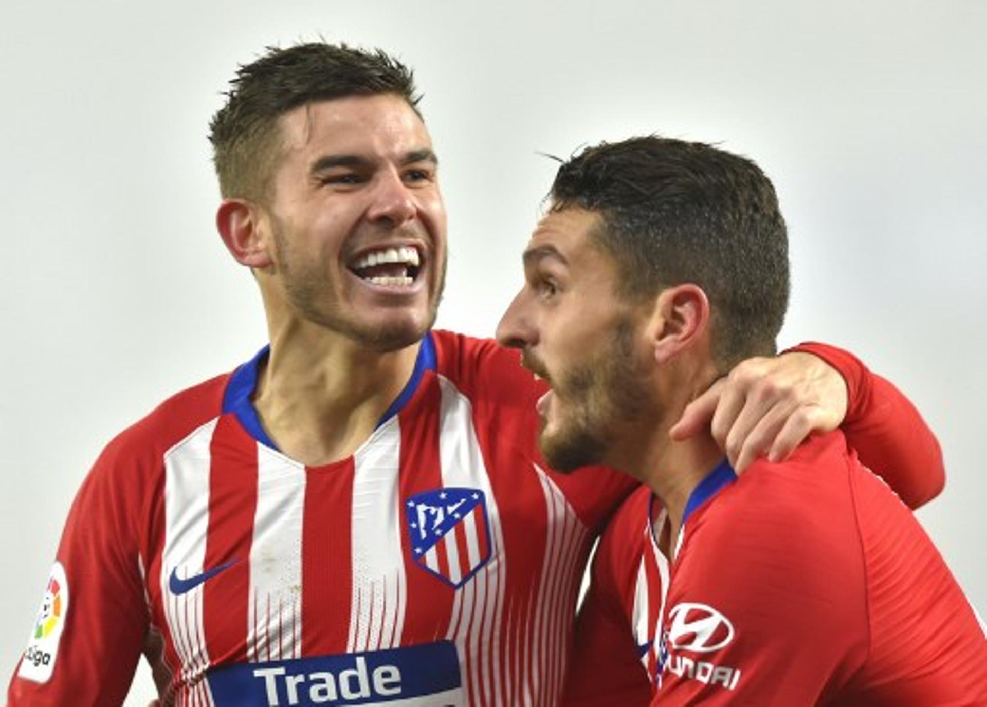 Lucas Hernández e Koke - Huesca x Atlético de Madrid