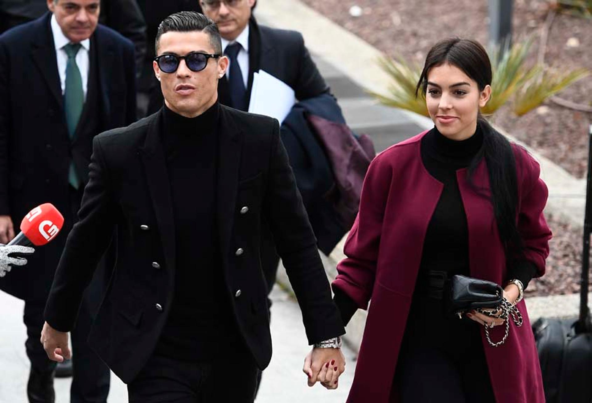 Cristiano Ronaldo com esposa