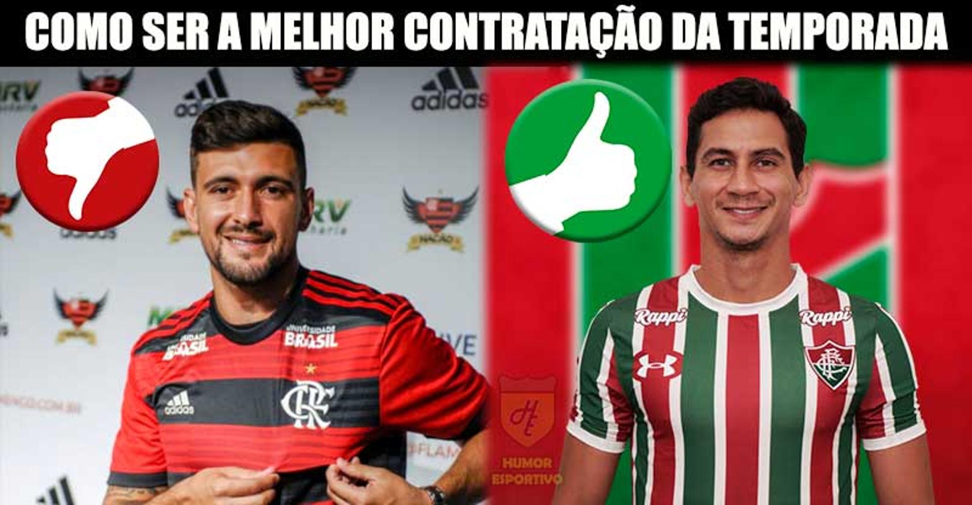 Torcedores do Fluminense comemoram acerto com PH Ganso