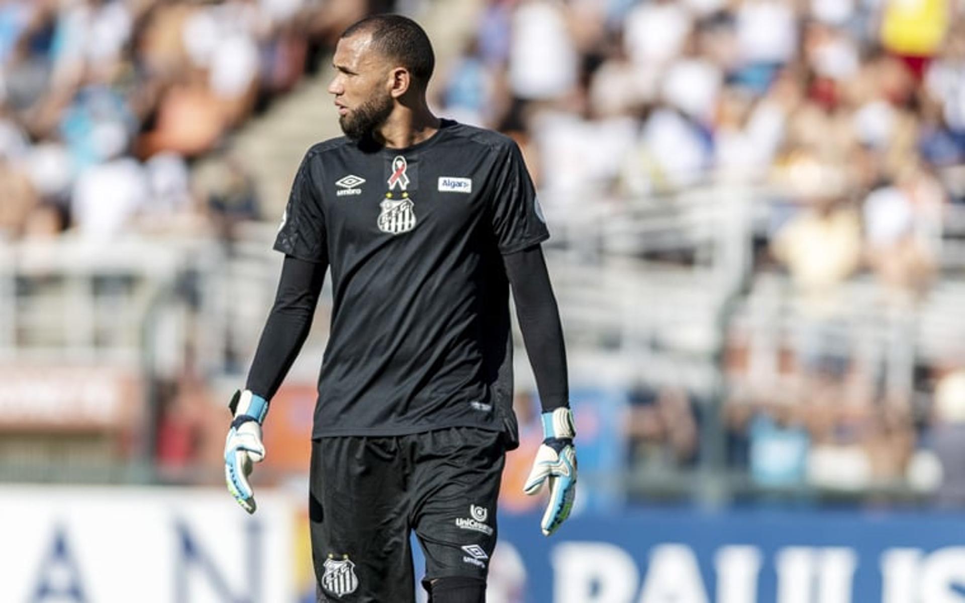 Santos x Mirassol - goleiro Everson, do Santos