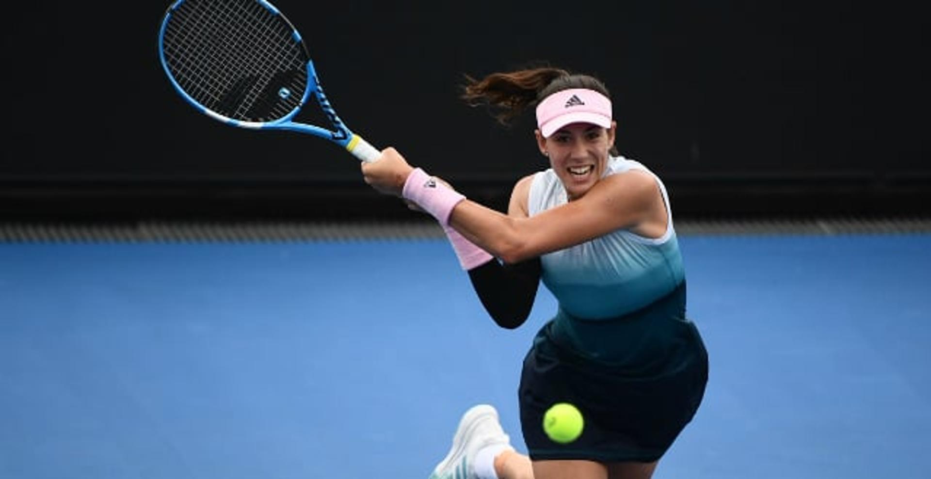 Garbiñe Muguruza durante o Australian Open em 2019