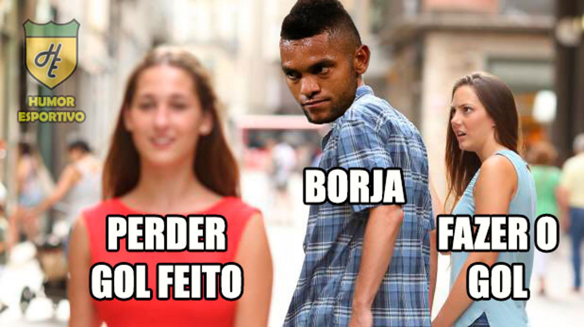 Borja ganha memes após gol perdido contra o Santos