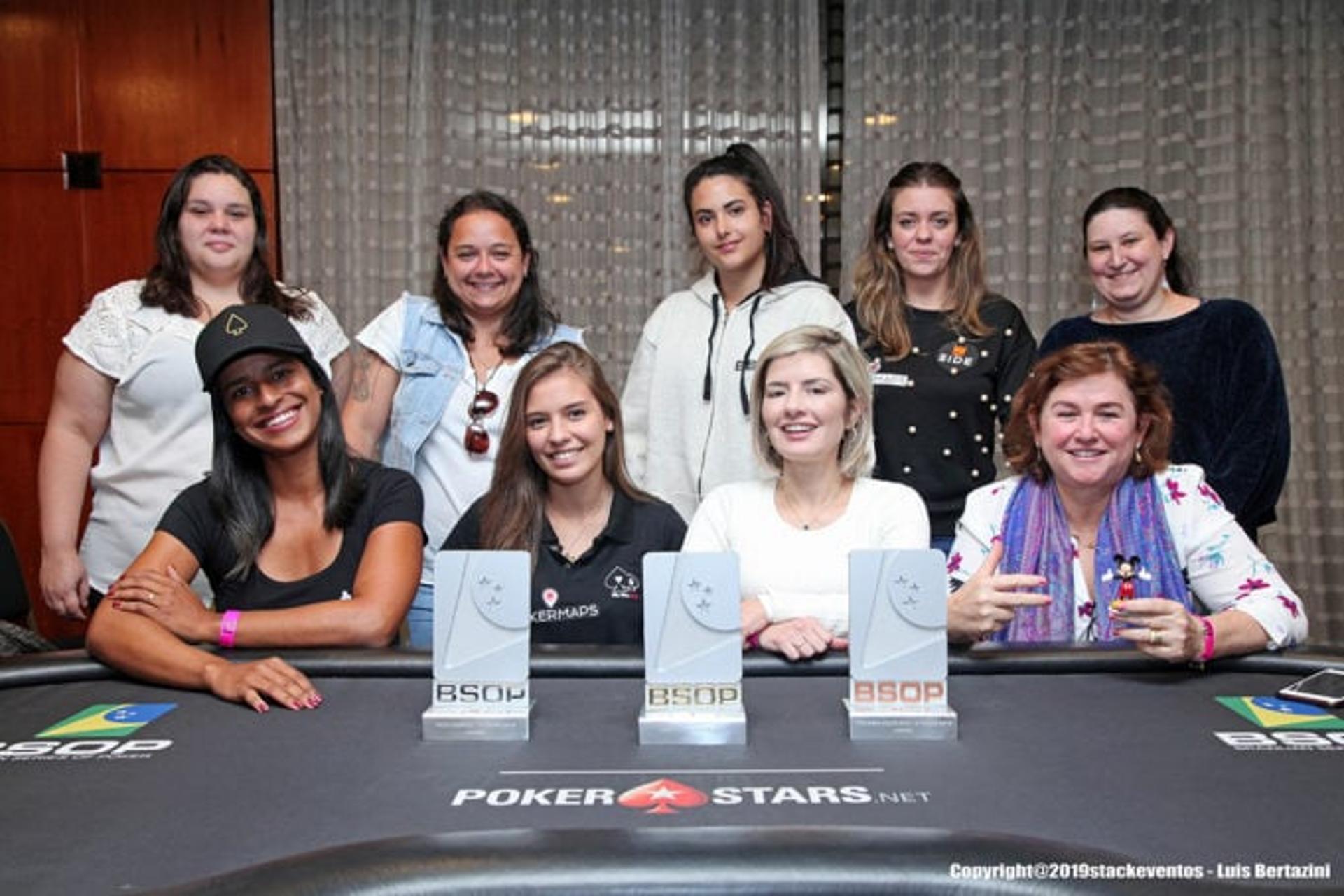 As finalistas do torneio Ladies da etapa São Paulo do BSOP, que está sendo jogada no WCT Sheraton