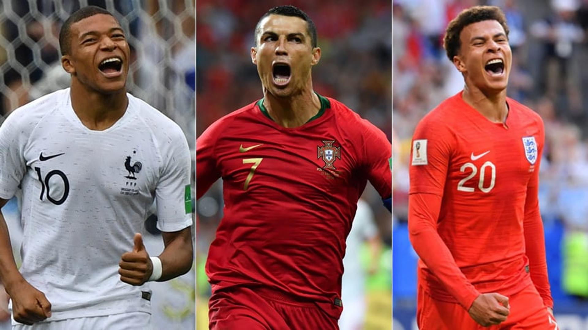 Mbappe, Cristiano Ronaldo e Dale Alli