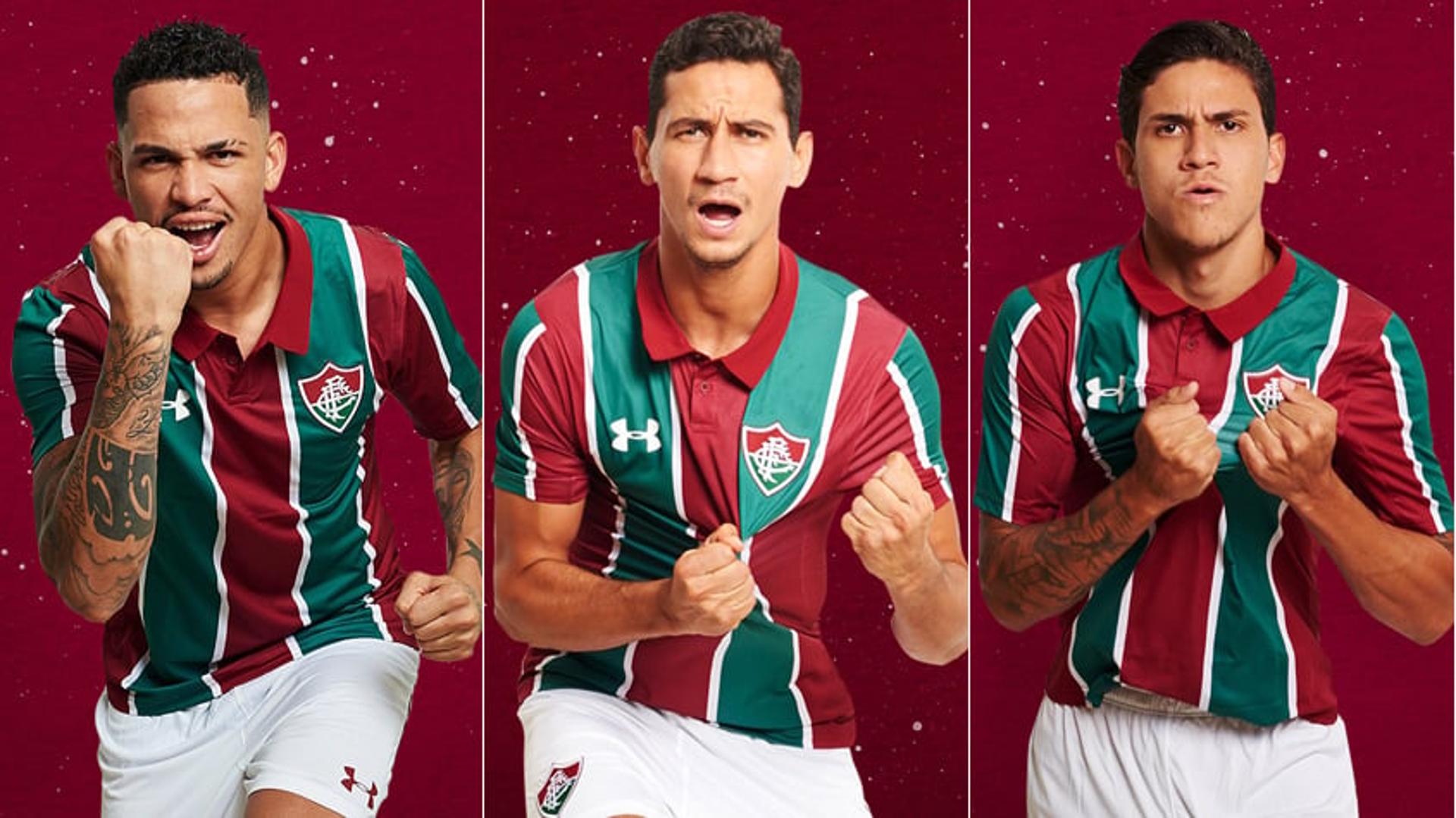 Montagem - Nova camisa Fluminense