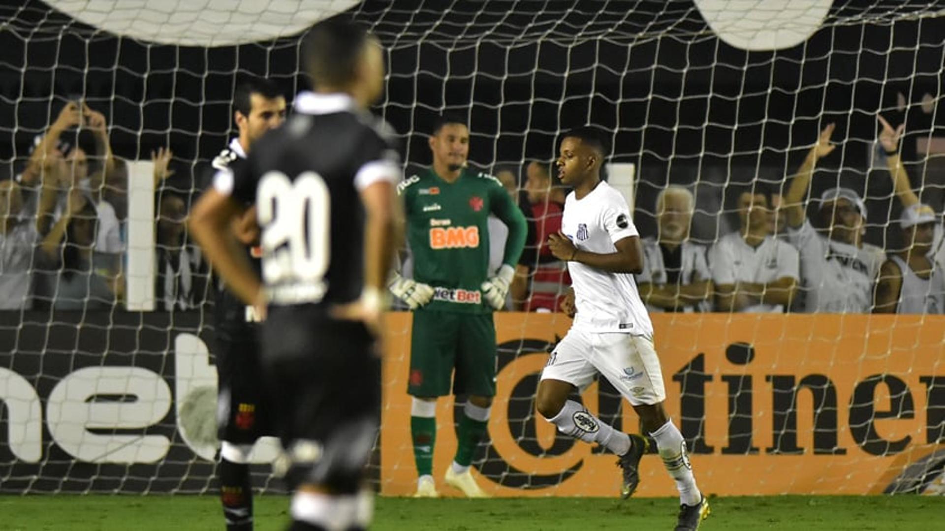 Santos x Vasco vasco pós gol Rodrygo