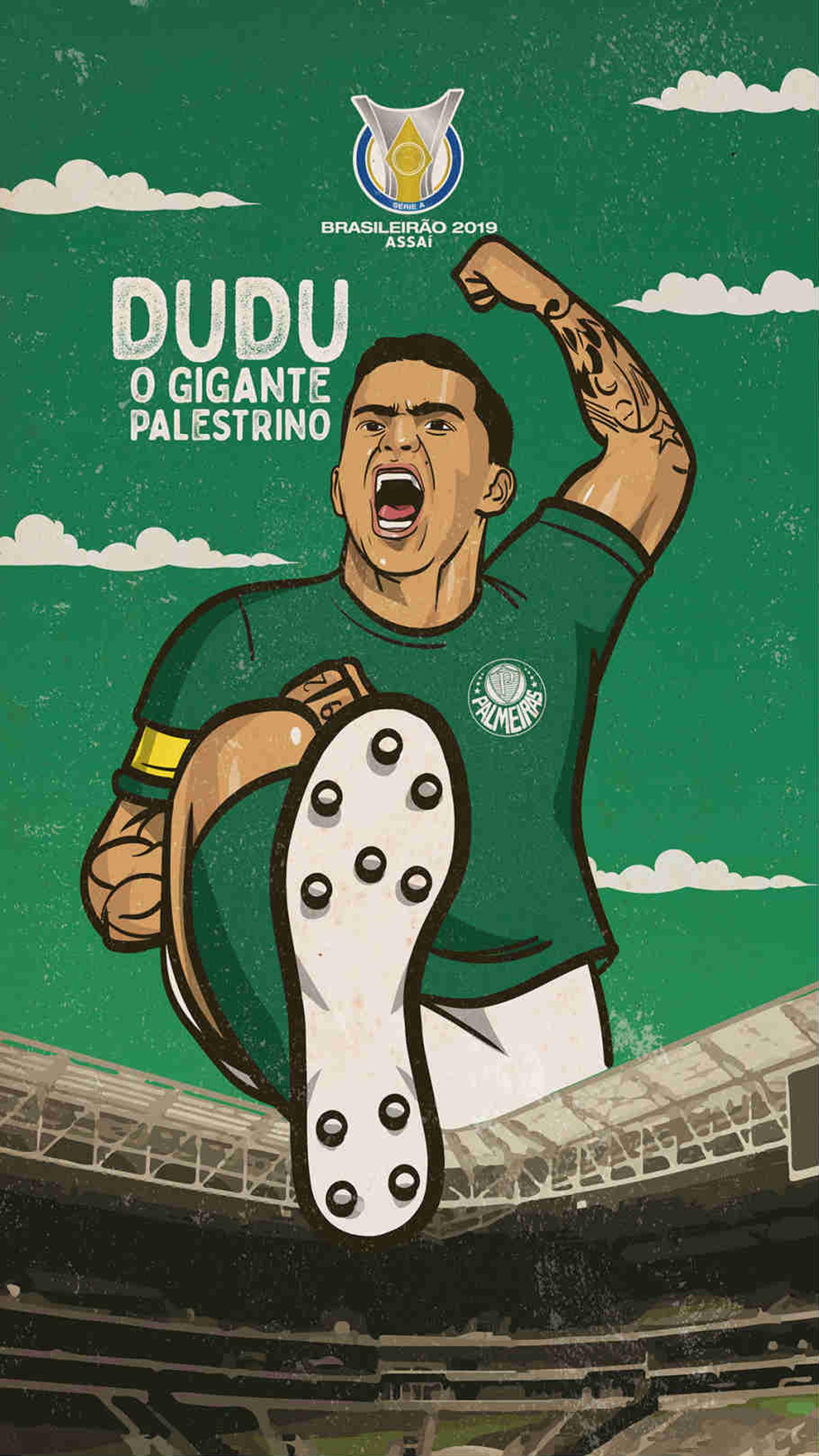 CBF fez uma arte especial para definir a importância de Dudu para o Palmeiras