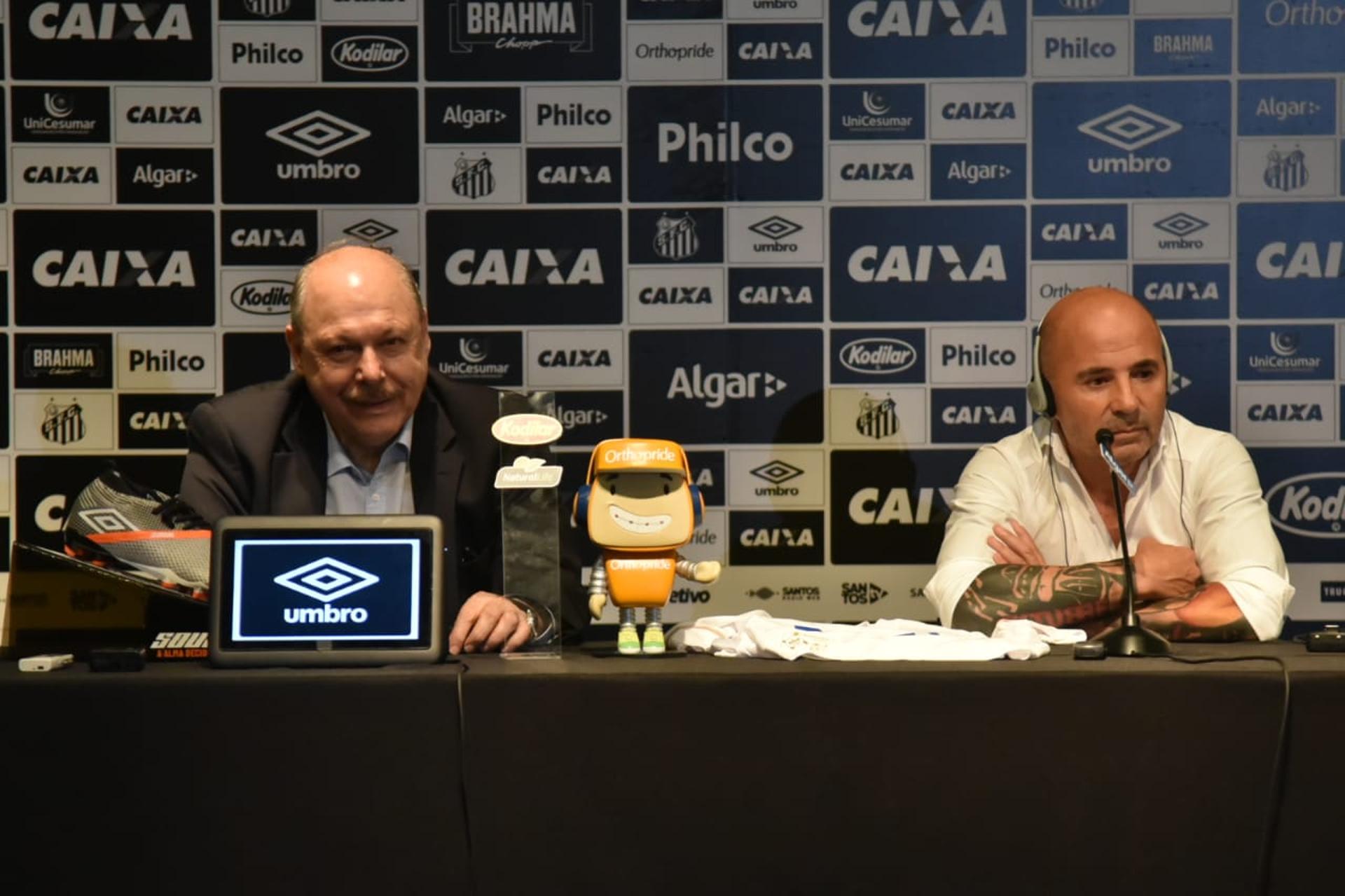 José Carlos Peres e Jorge Sampaoli - Santos