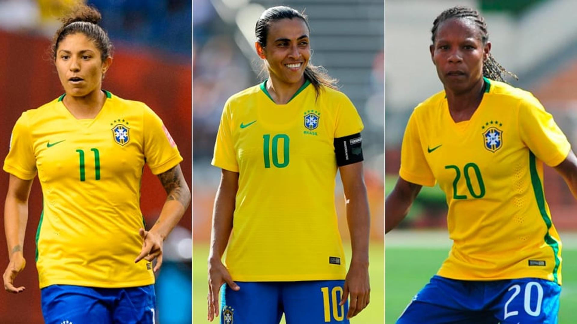 Montagem - Cristiane, Marta e Formiga