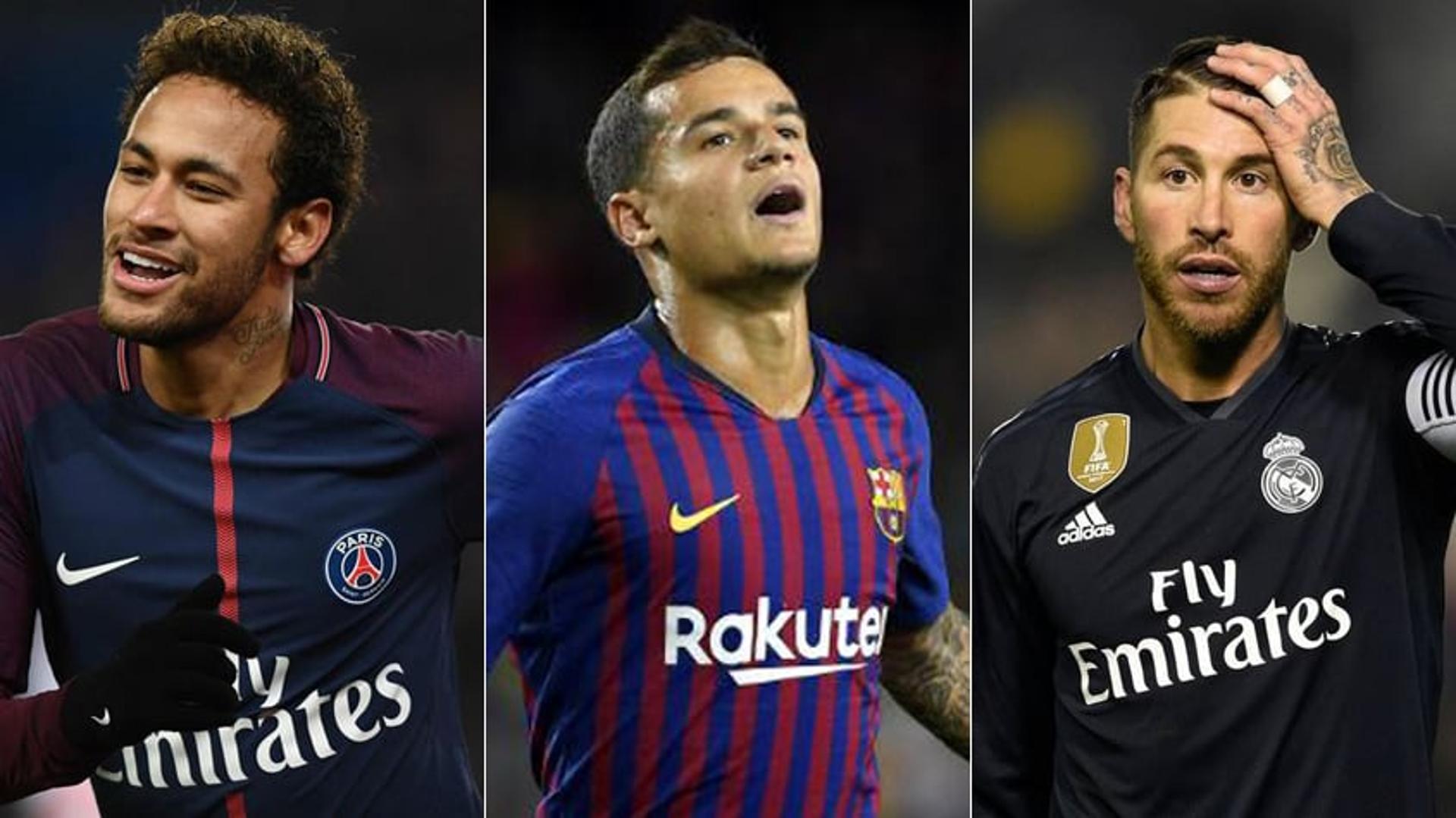 Com a temporada oficialmente chegando ao fim, o mercado de transferências começa a ficar mais agitado e os grandes nomes são protagonistas das principais notícias. Nesta quinta-feira, Neymar, Philippe Coutinho e Sergio Ramos foram os nomes que movimentaram o vaivém, e você confere o resumo aqui no LANCE!