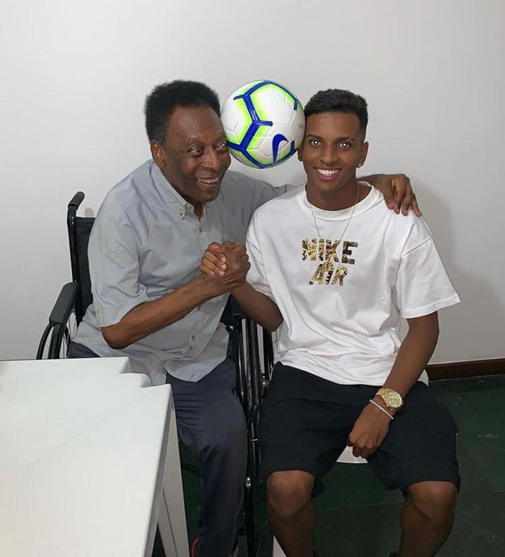 Pelé e Rodrygo - Santos