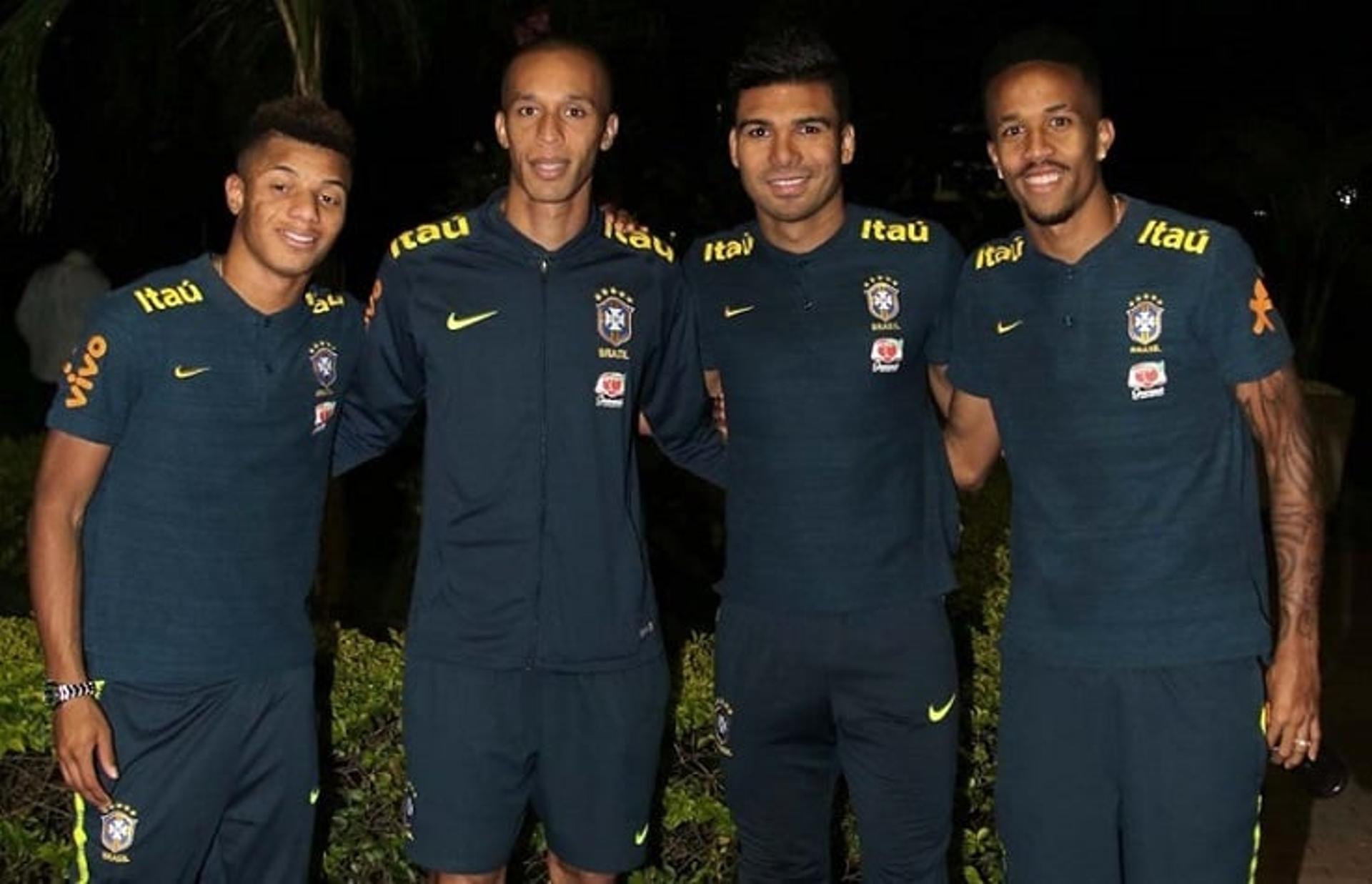 David Neres, Miranda, Casemiro e Militão - São Paulo