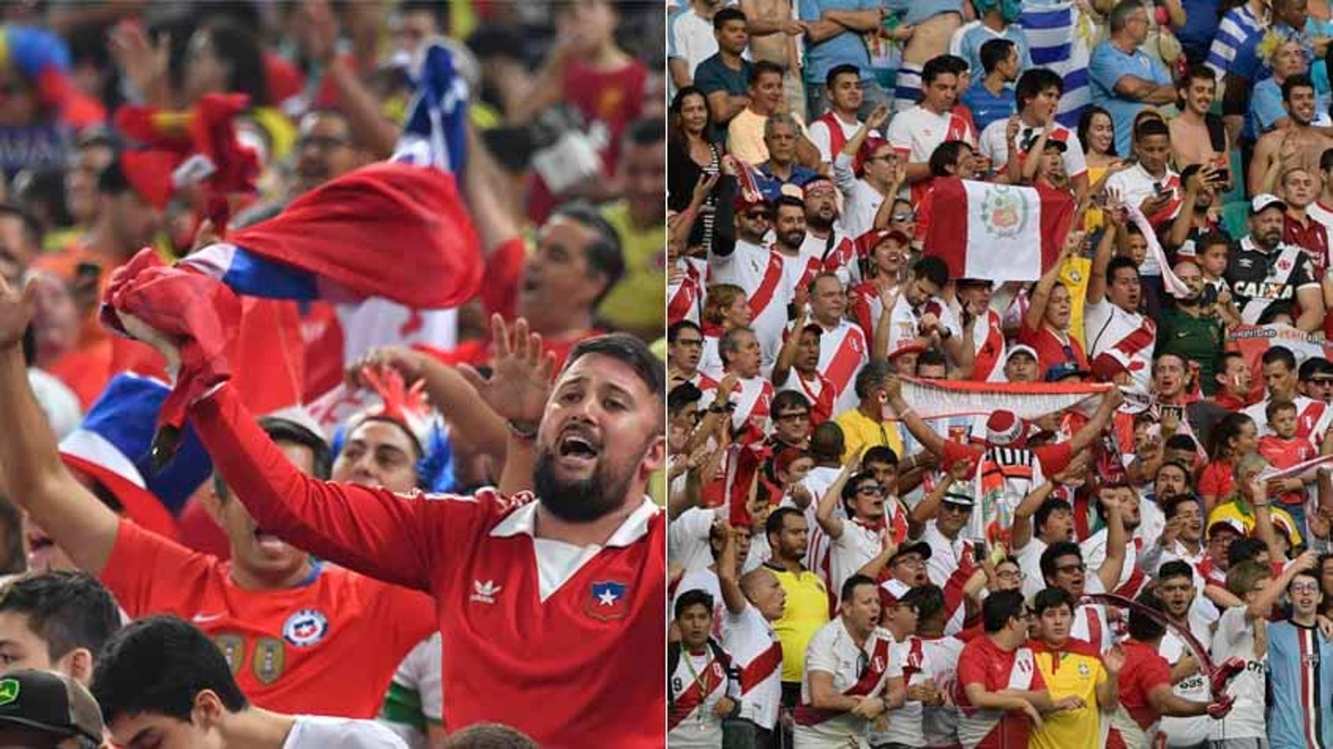 Torcida Chile e Peru