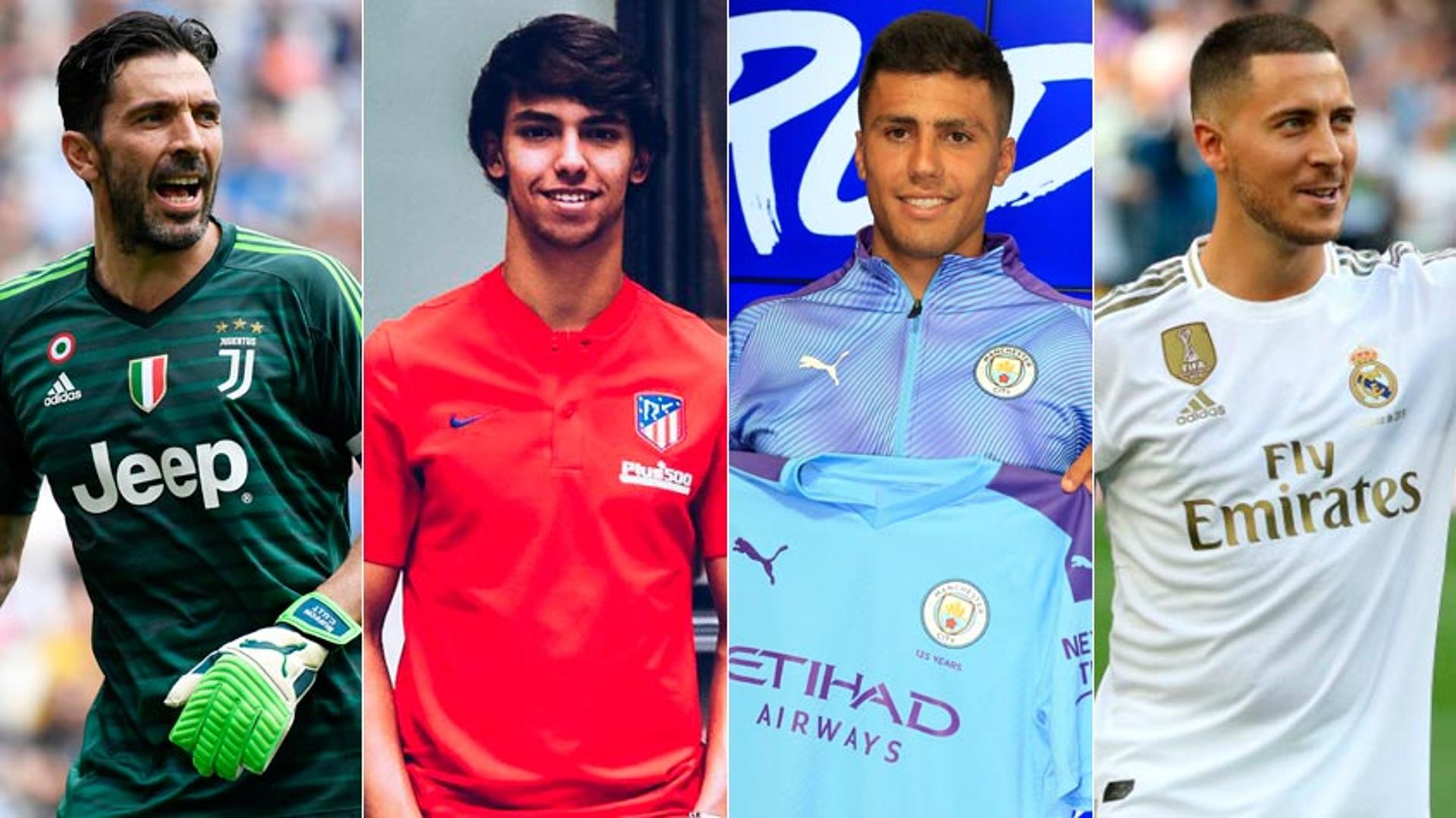 Retorno de Buffon à Juventus, Rodrigo indo para o Manchester City, João Félix como contratação mais cara da história do Atlético de Madrid, Hazard no Real Madrid... O mercado está agitado com empréstimos, vendas e acertos sem custos. Confira as principais transferências até agora.