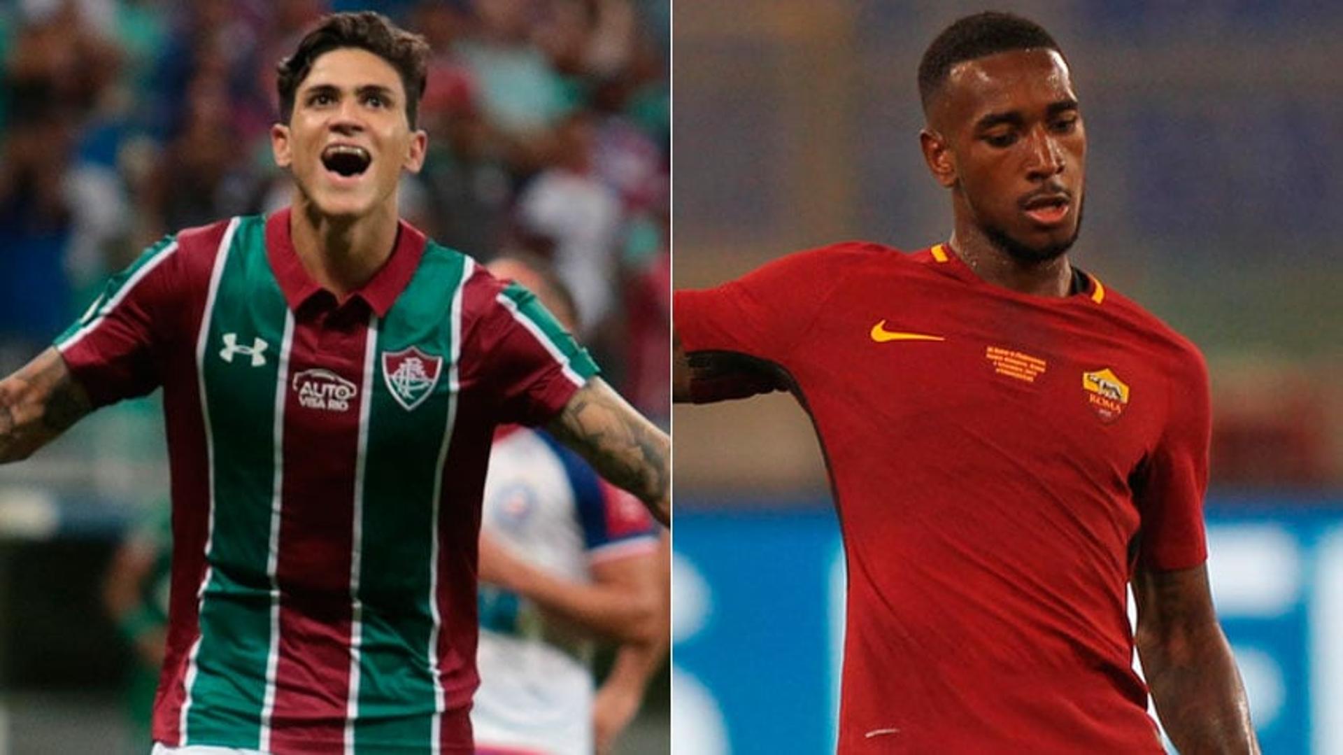 Montagem - Pedro (Fluminense) e Gerson (Roma)