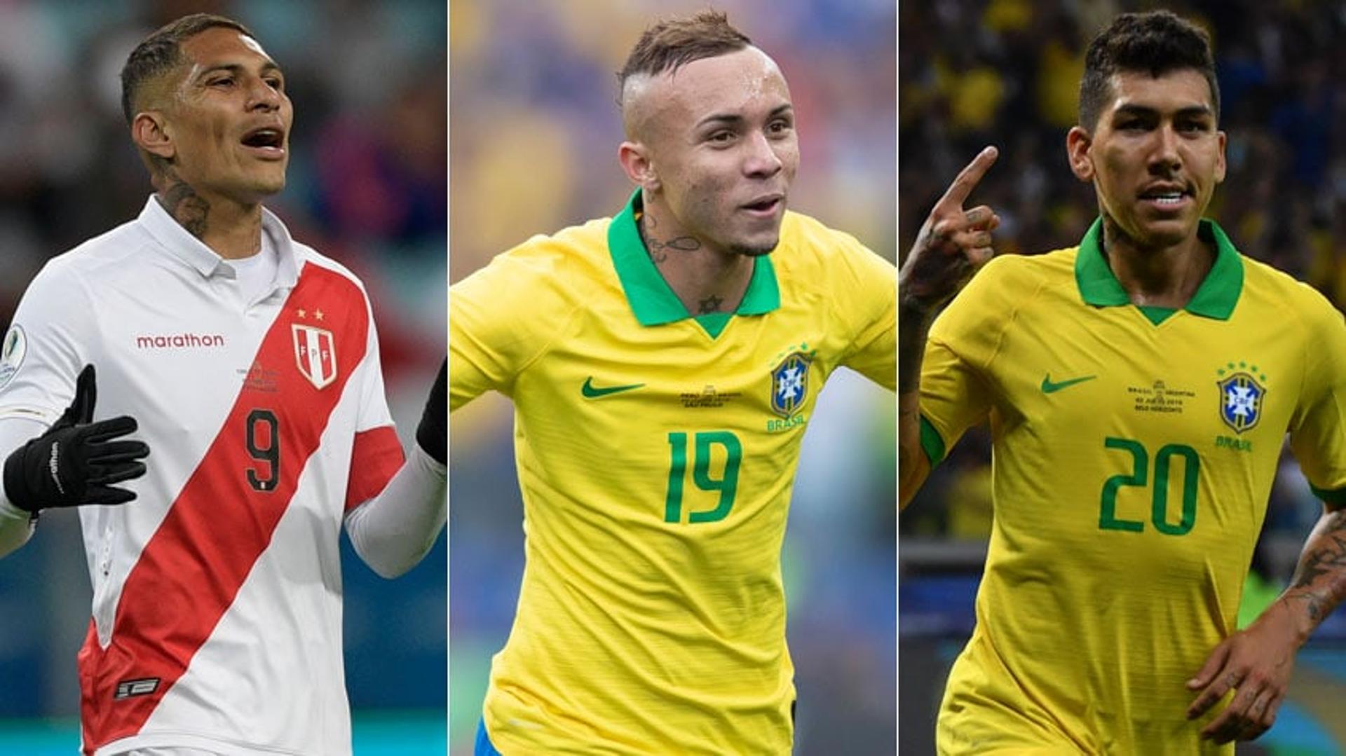 Confira a lista de jogadores concorrentes à artilharia e quem já encerrou o torneio com dois gols. Cabe lembrar que a final é entre Brasil e Peru, neste domingo, às 17h, no Maracanã.&nbsp;