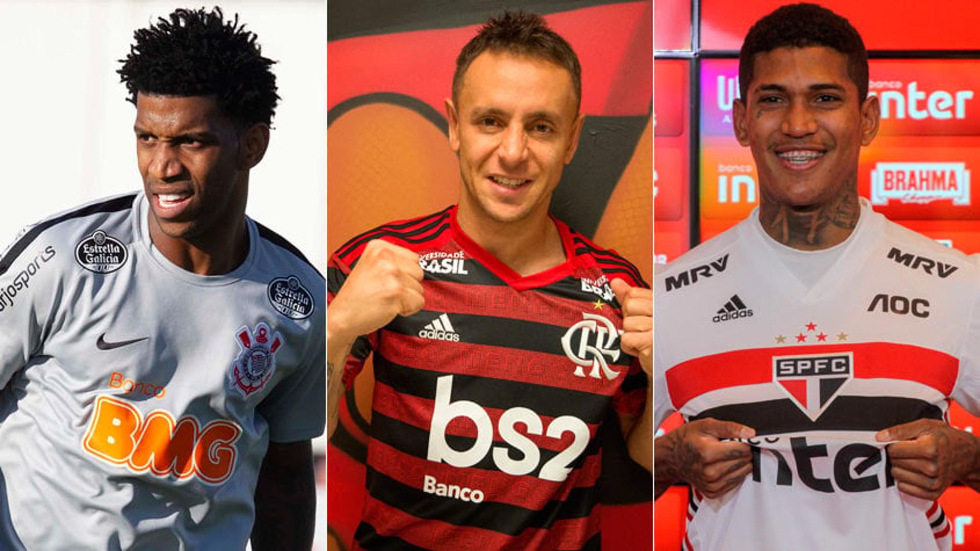 Os clubes terão novidades nesta volta do Brasileirão após a parada da Copa América. Gil, zagueiro do Corinthians, Rafinha, novo lateral do Flamengo e Raniel, estreante no ataque do São Paulo, serão algumas peças novas. LANCE! mostra as contratações que podem estrear.