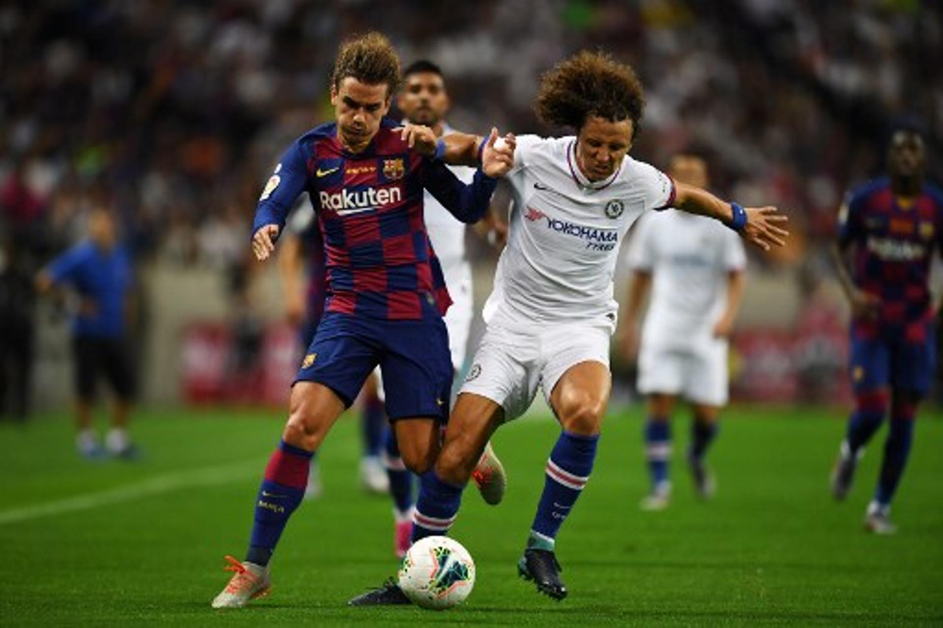 Griezmann e David Luiz - Barcelona x Chelsea