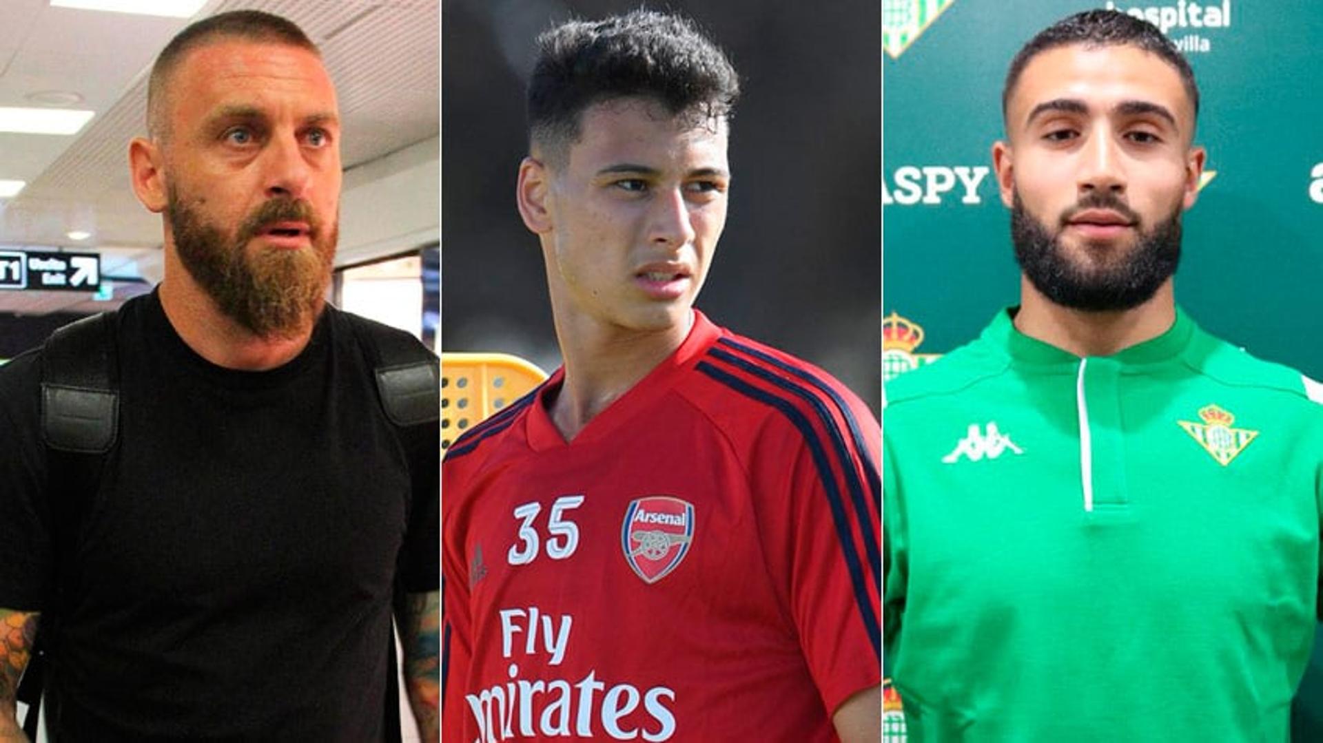 Montagem - De Rossi, Gabriel Martinelli e Fekir