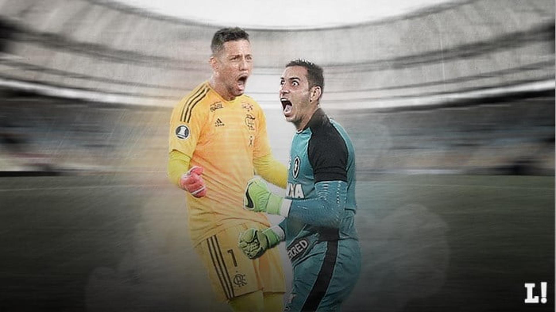 Montagem Diego Alves x Gatito