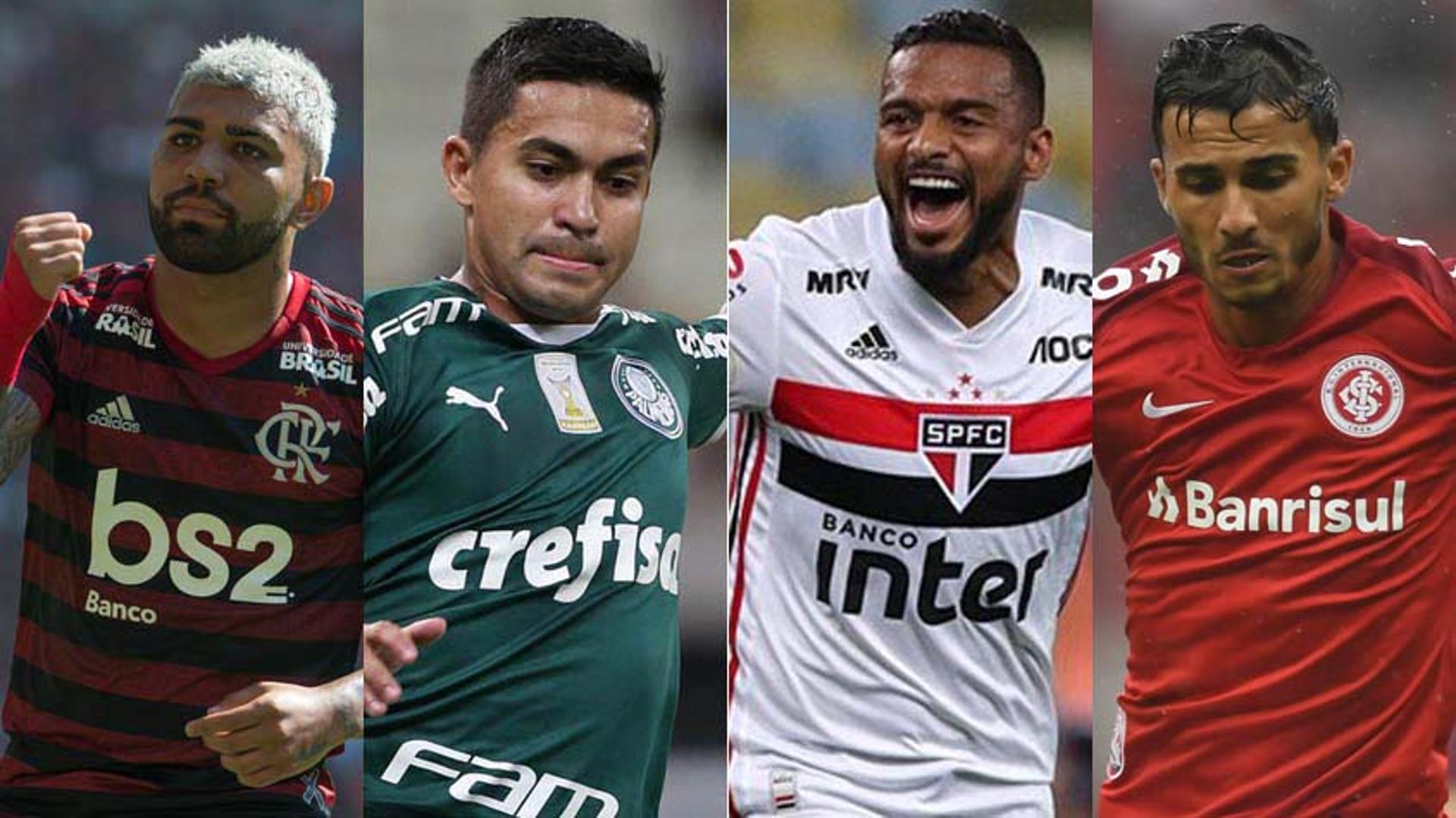 Montagem - Gabigol, Dudu, Reinaldo e Parede