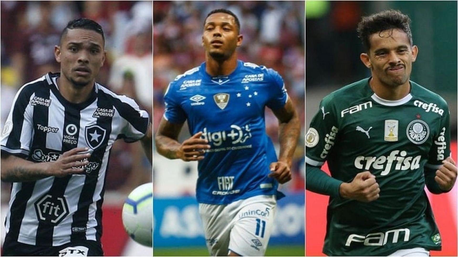 Montagem - Botafogo, Cruzeiro e Palmeiras