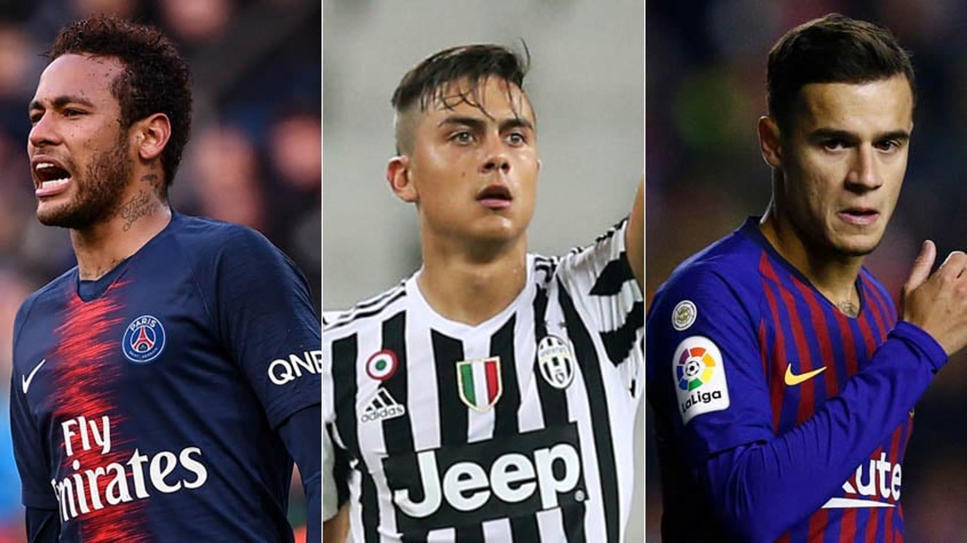 Dia movimentado no mercado de transferências, onde novamente grandes nomes ganham as manchetes. Neymar ainda pode deixar o PSG, Dybala pode ser o novo reforço do Manchester United e Coutinho deve permanecer no Barcelona. Veja o resumo do dia!