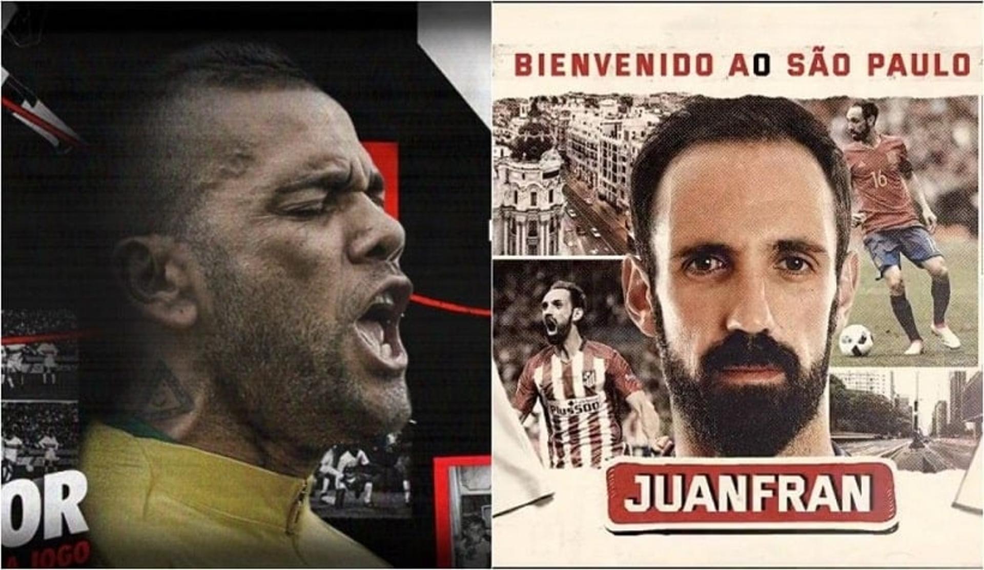 Daniel Alves e Juanfran - São Paulo