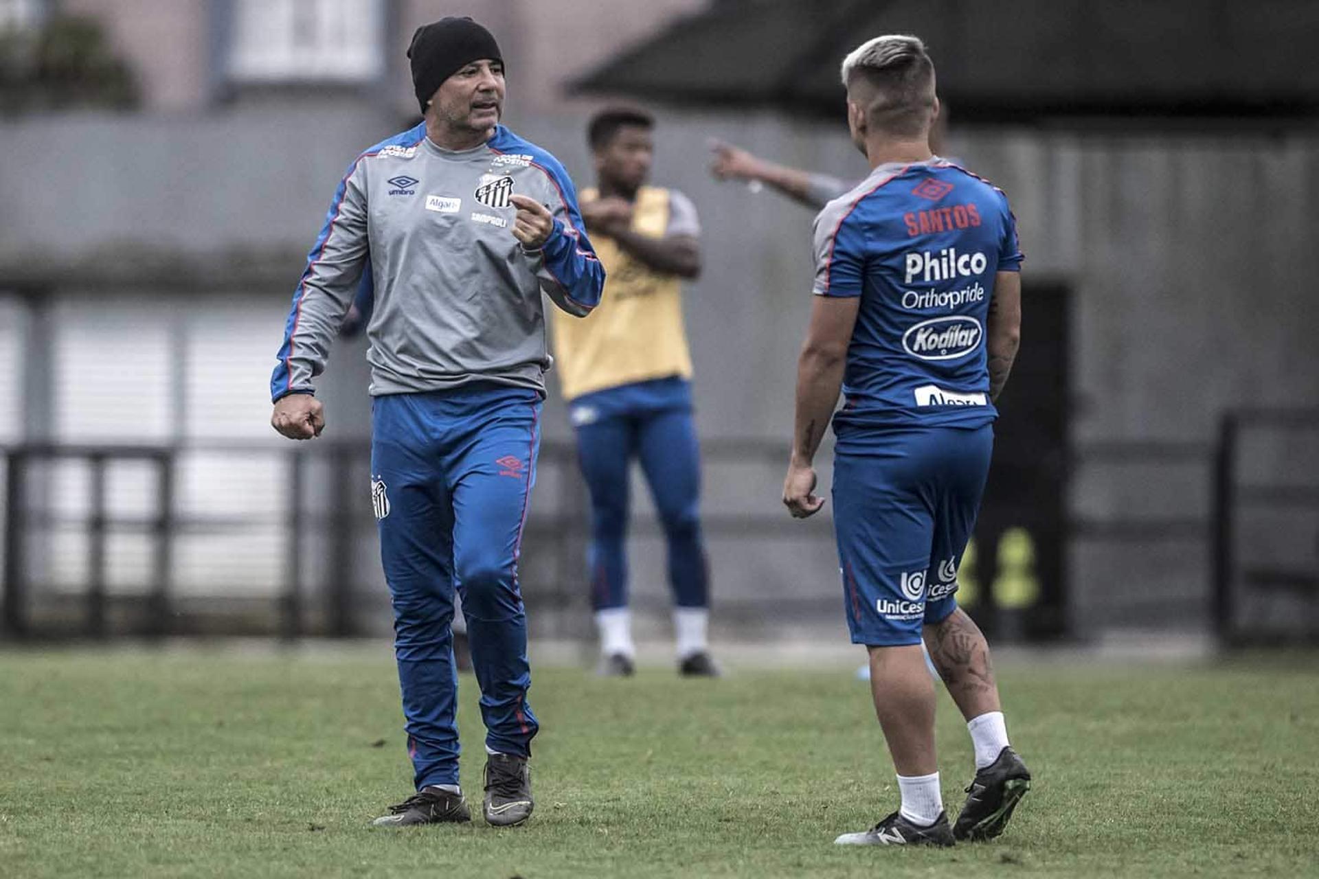 Jorge Sampaoli e Soteldo - Santos