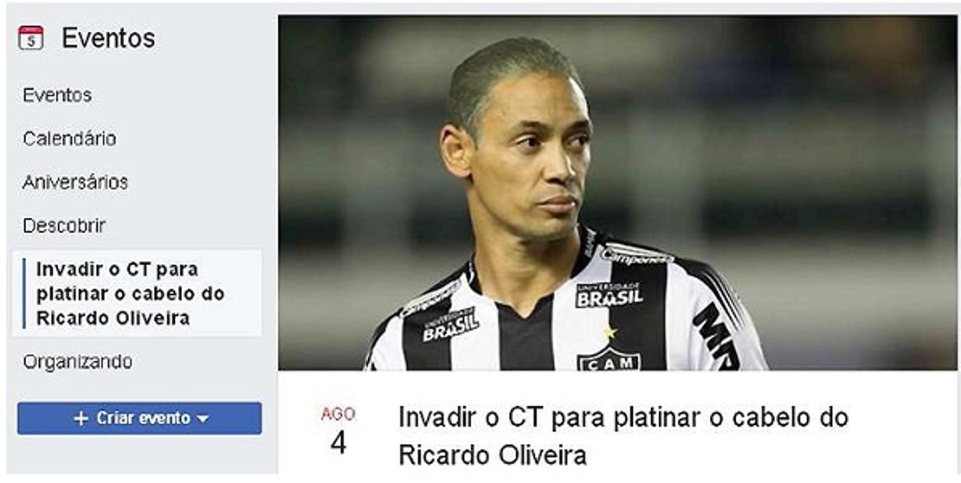 O evento visa pintar o cabelo de Ricardo, com fez o meia Vinicius, que após mudar o visual, virou titular no Galo e ainda vem marcando gols