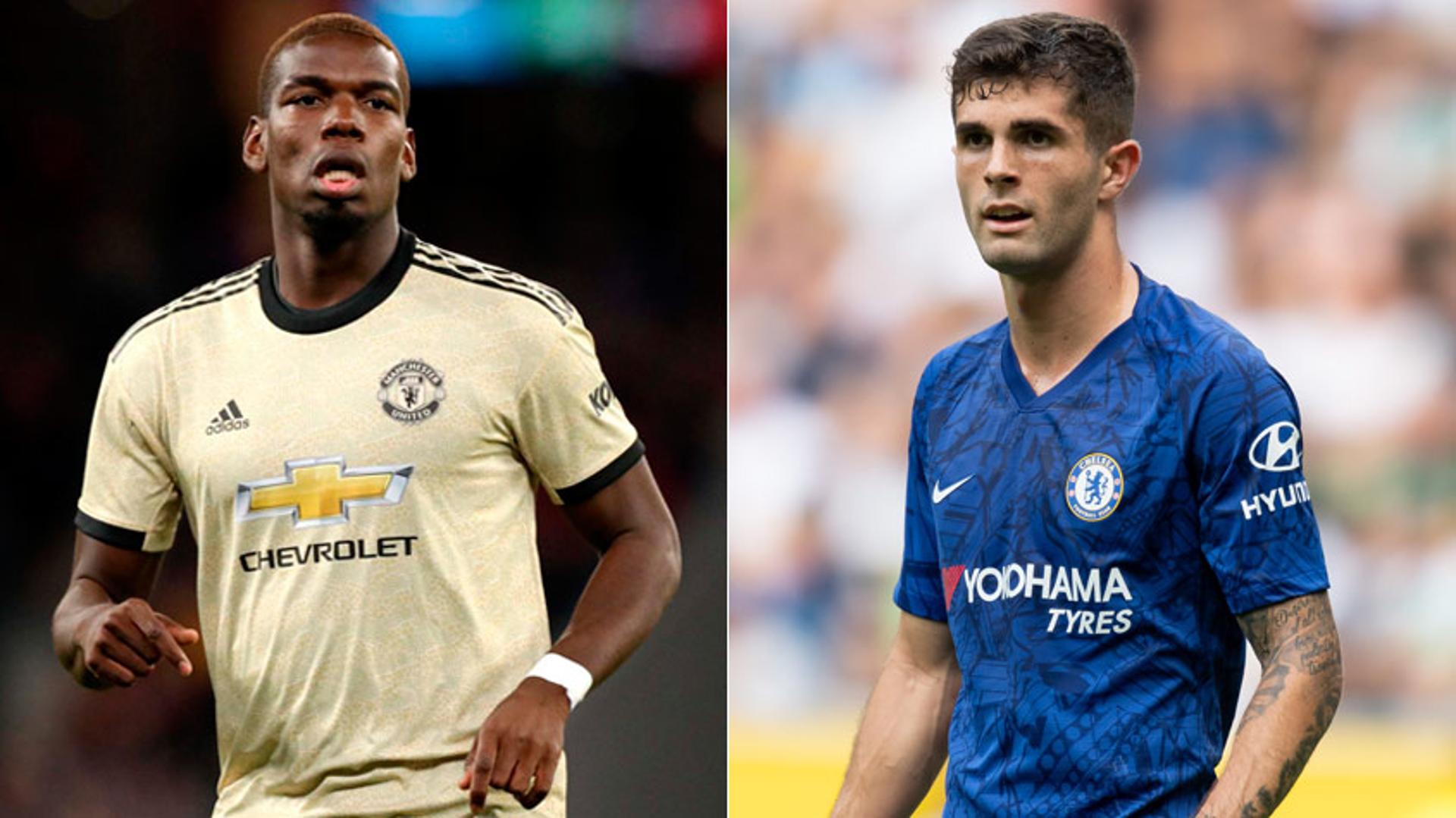 Montagem - Pogba e Pulisic