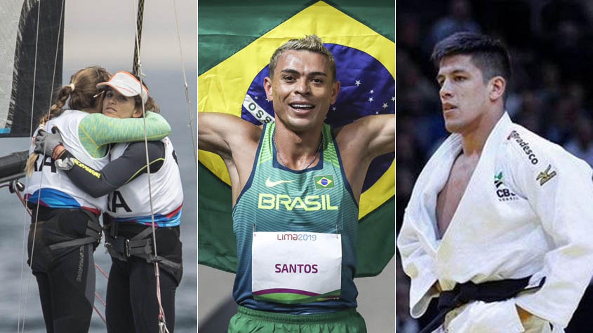 Martine Grael e Kahena Kunze; Autobeli dos Santos e Eduardo Yudy, todos medalhistas de ouro, ajudaram o Brasil a quebrar o recorde de 52 medalhas douradas de Toronto 2015.&nbsp;