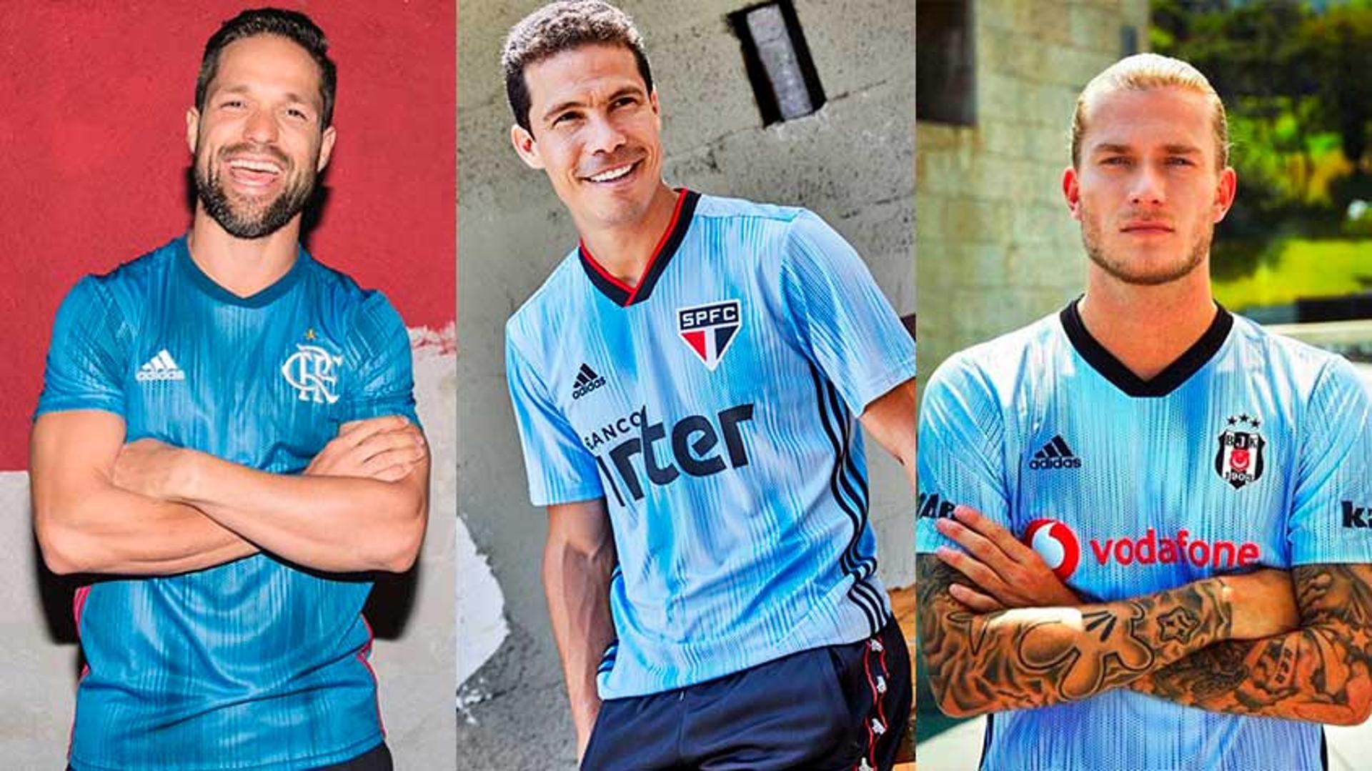 Camisas da Adidas: Flamengo, São Paulo e Besiktas