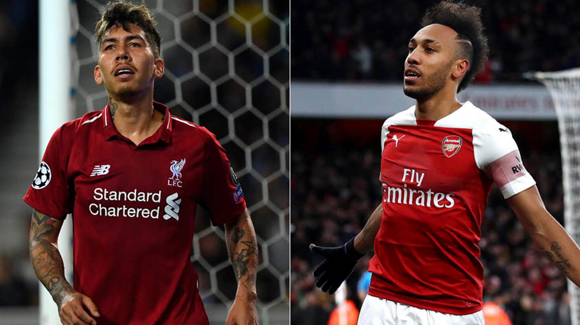 Montagem Firmino e Aubameyang