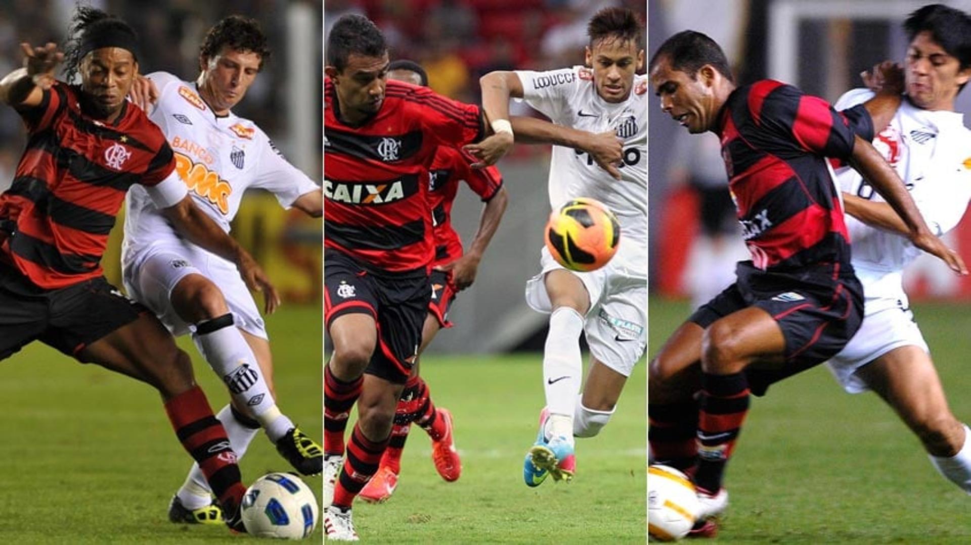 Santos e Flamengo se enfrentam neste sábado, ás 19h, no Maracanã, para decidirem quem fica com a liderança do Brasileirão no final do primeiro turno. Ao longo da história, as duas equipes protagonizaram grandes duelos, gols históricos e decisões. LANCE! relembra os jogos marcantes entre Rubro-Negro e Peixe.&nbsp;