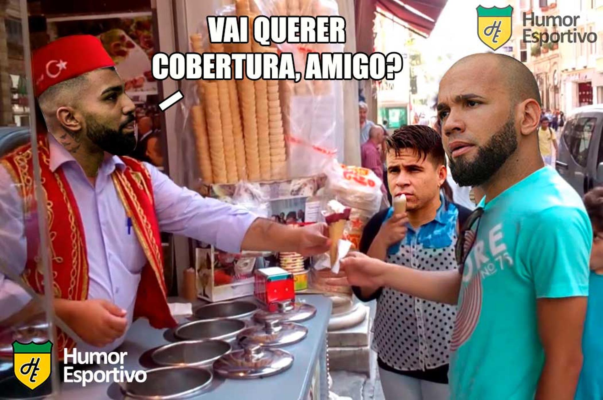 Golaço de Gabigol contra o Santos inspira meme