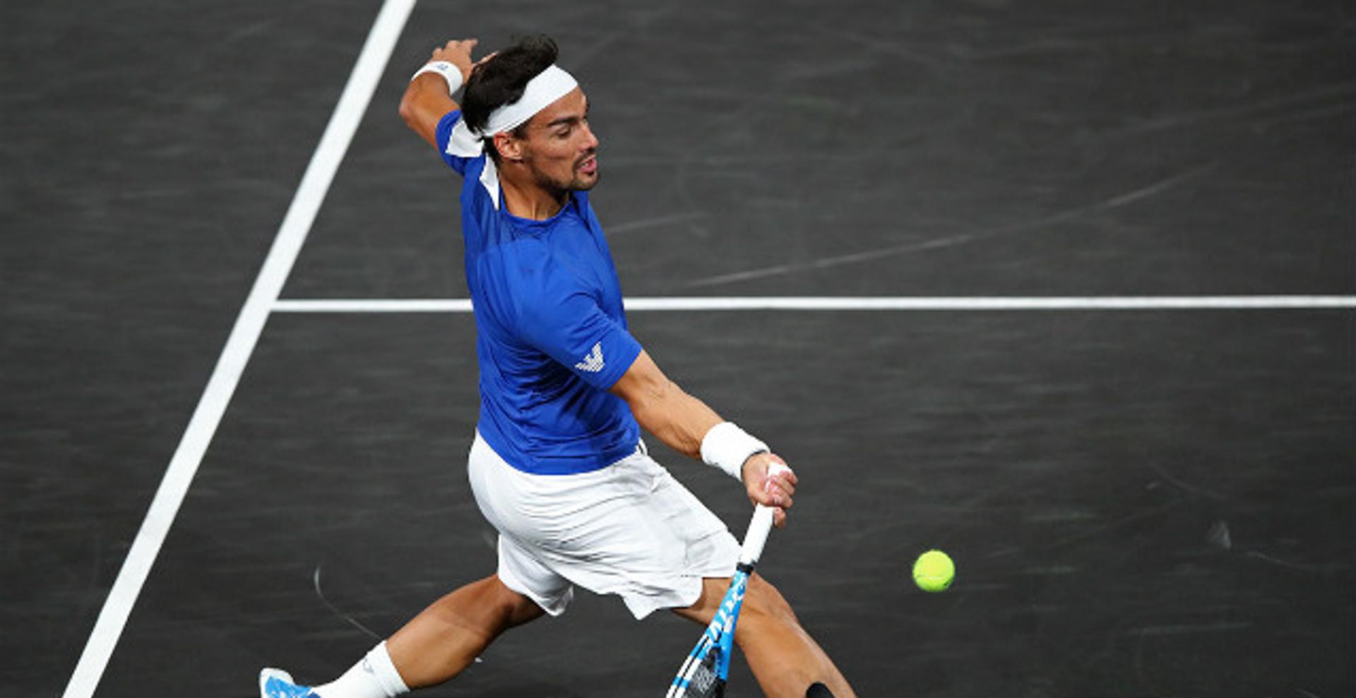 Fabio Fognini em ação pela Laver Cup