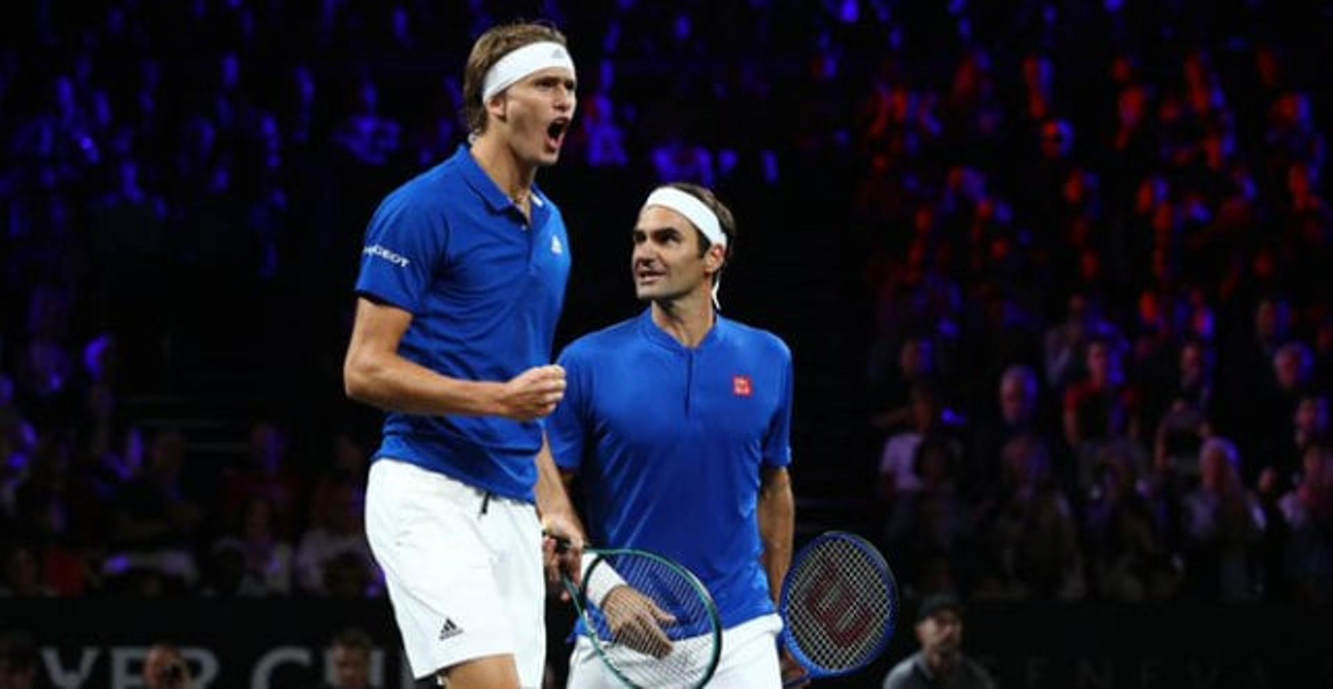 Alexander Zverev e Roger Federer na Laver Cup