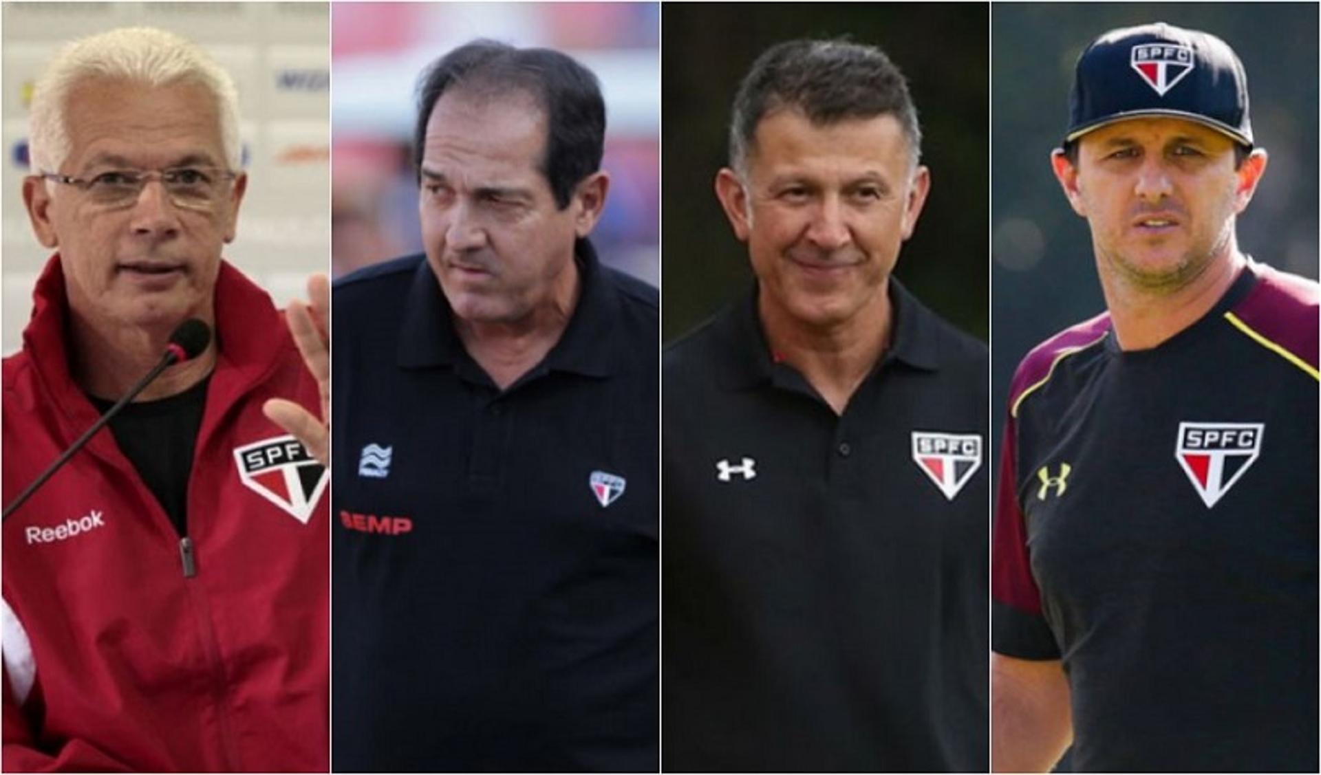 Ao longo desta década, ou seja, de 2011 para cá, o São Paulo contratou 16 técnicos diferentes, ou seja, uma média de quase dois profissionais por ano, sem levar em conta os interinos. O único a começar e terminar uma temporada foi Muricy Ramalho, em 2014. Já o último a chegar ao clube foi Fernando Diniz após saída de Cuca. Veja na galeria abaixo a lista completa dos treinadores: