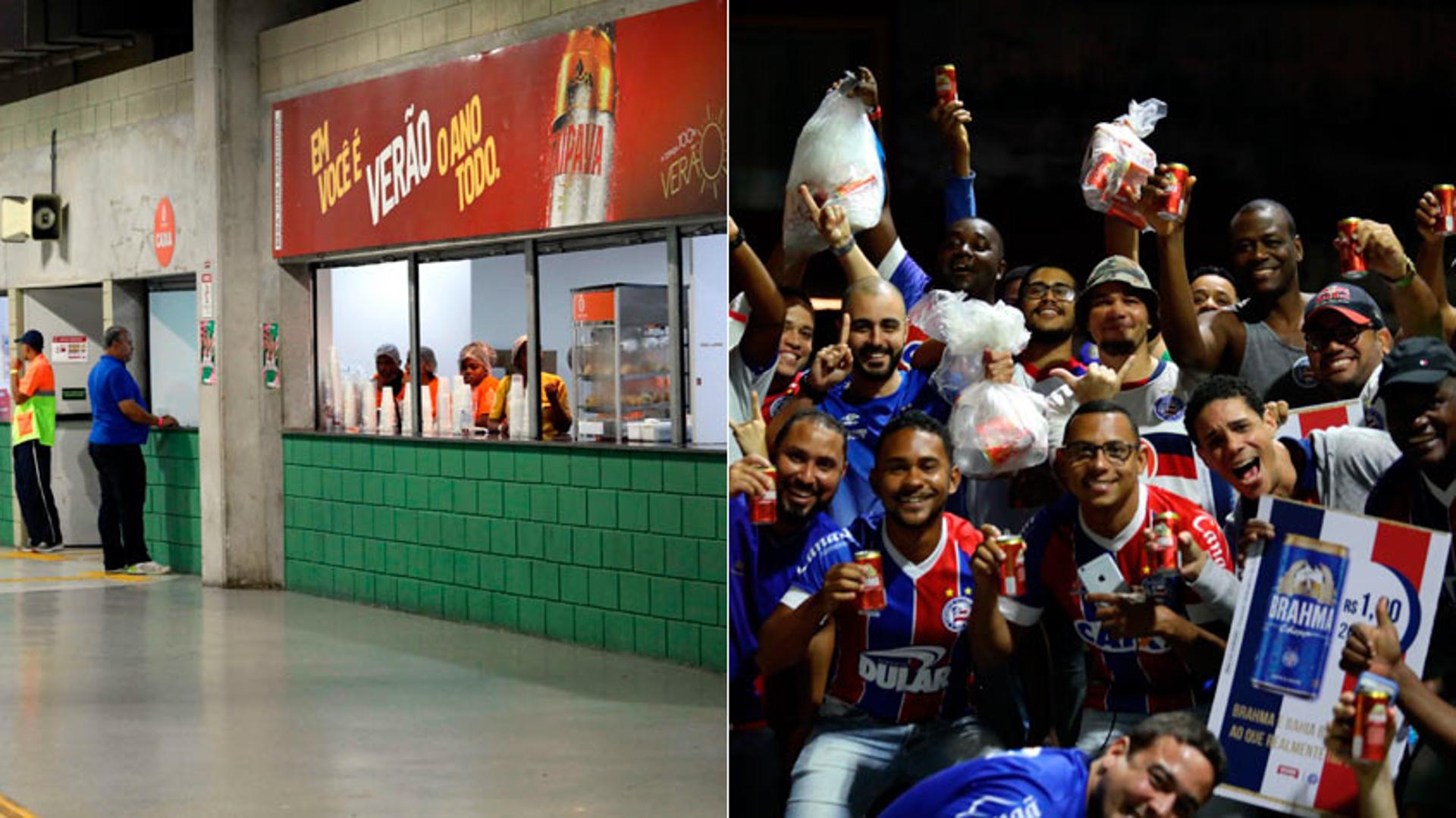 Montagem - Torcida do Bahia e Bar da Fonte Nova