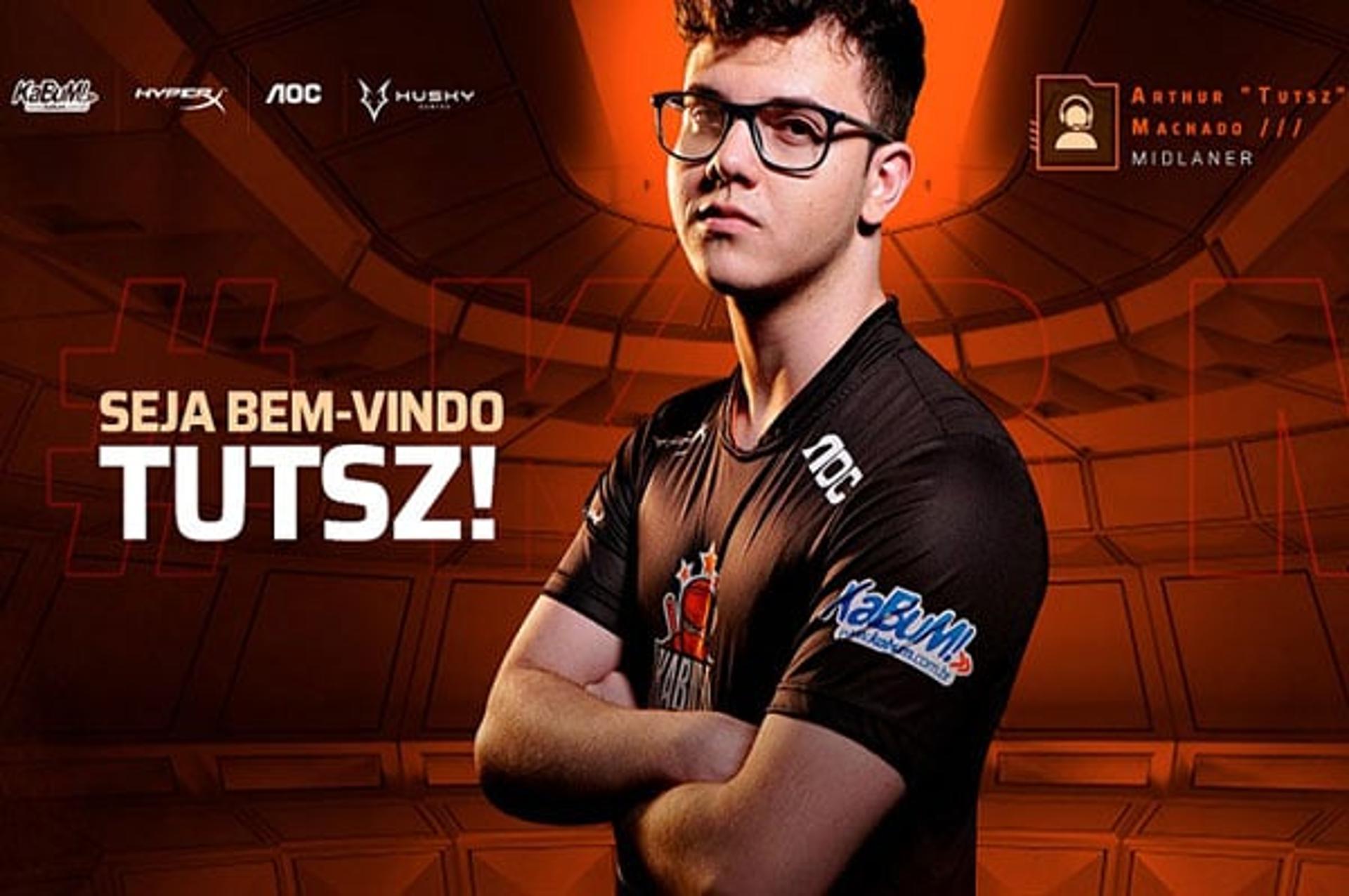 Arthur “Tutsz” Machado, novo mid laner da KaBuM! (Foto: Divulgação)