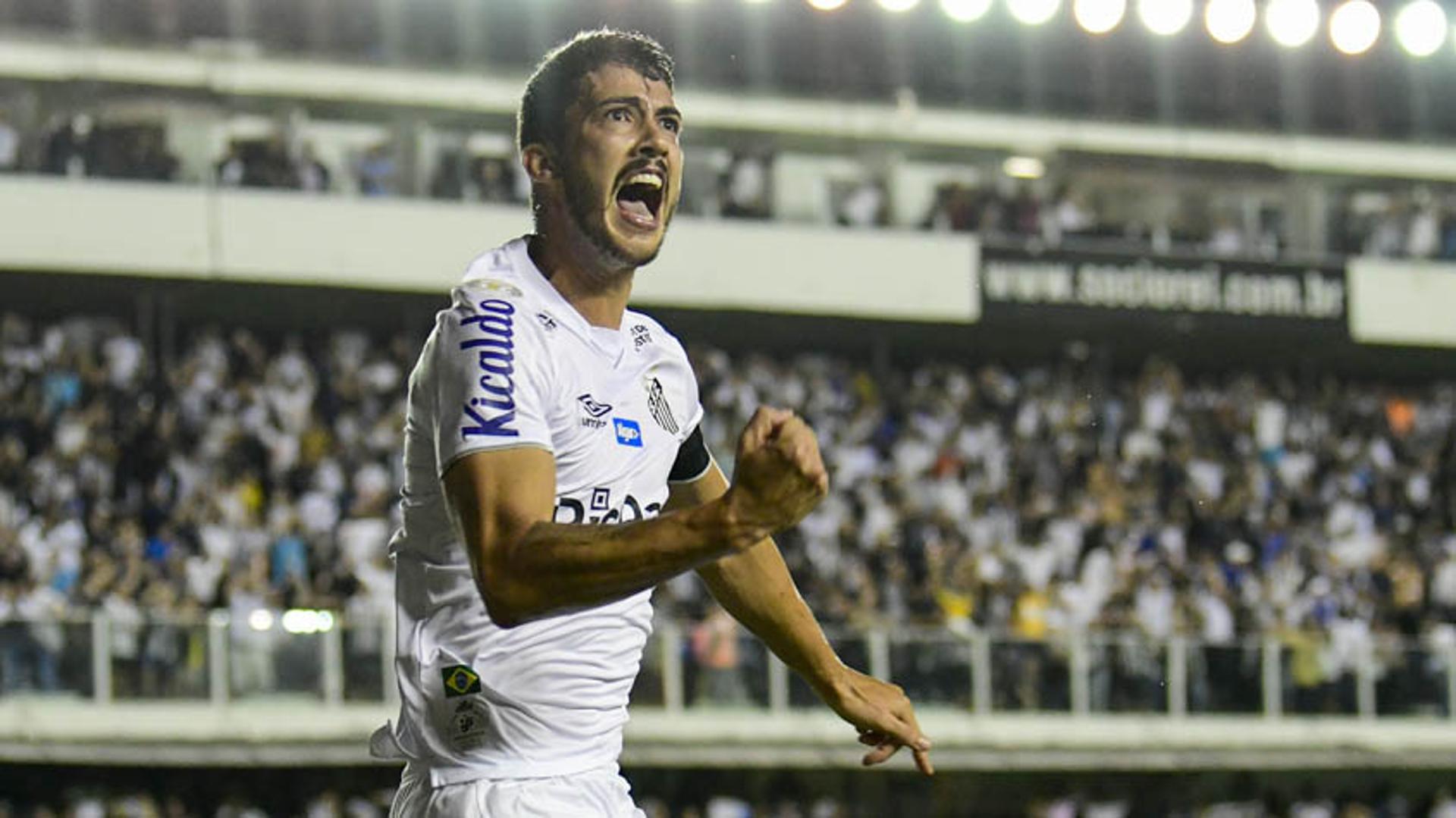 Santos x Palmeiras - Gustavo Henrique comemora seu gol