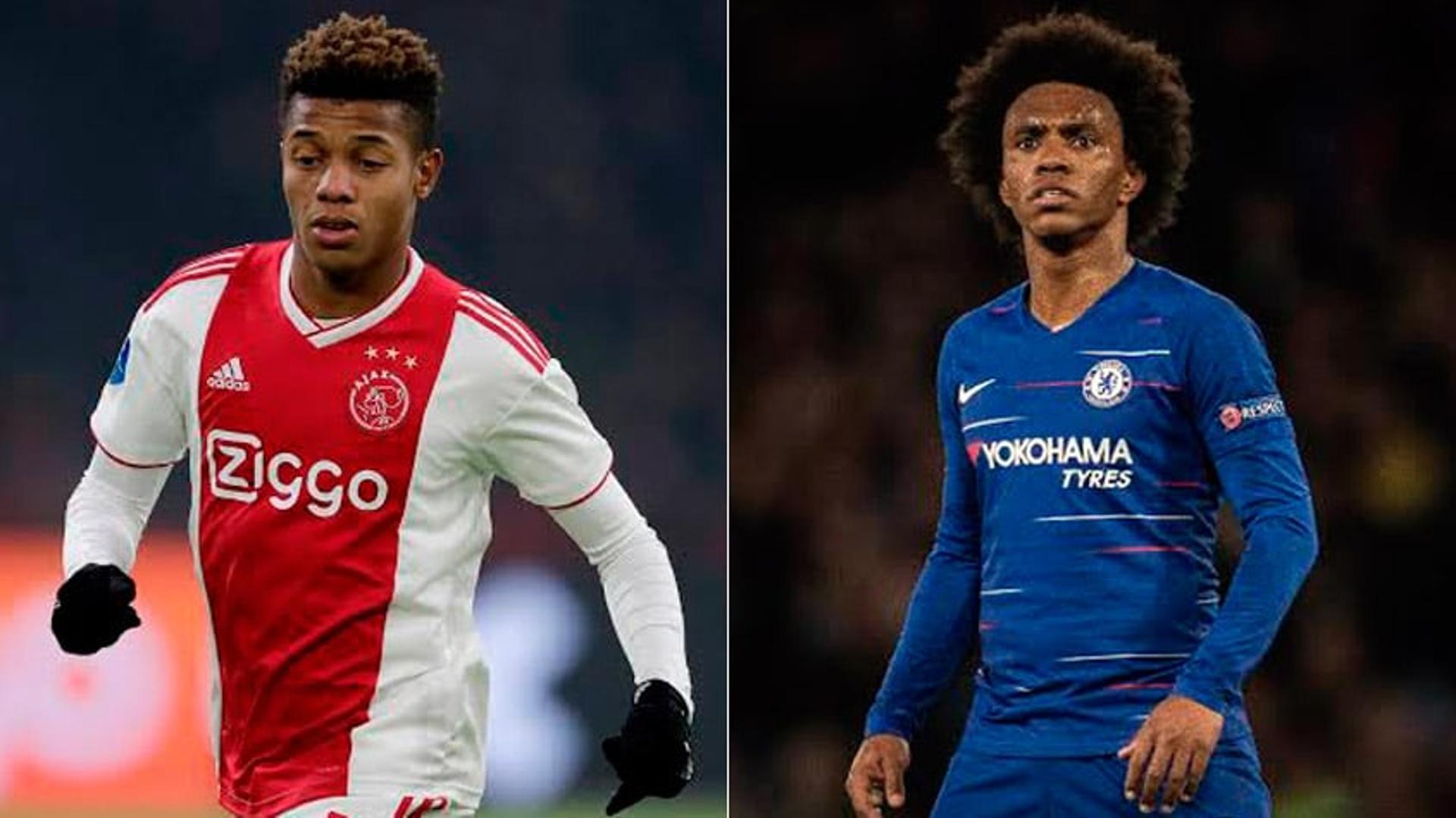 Montagem - David Neres e Willian