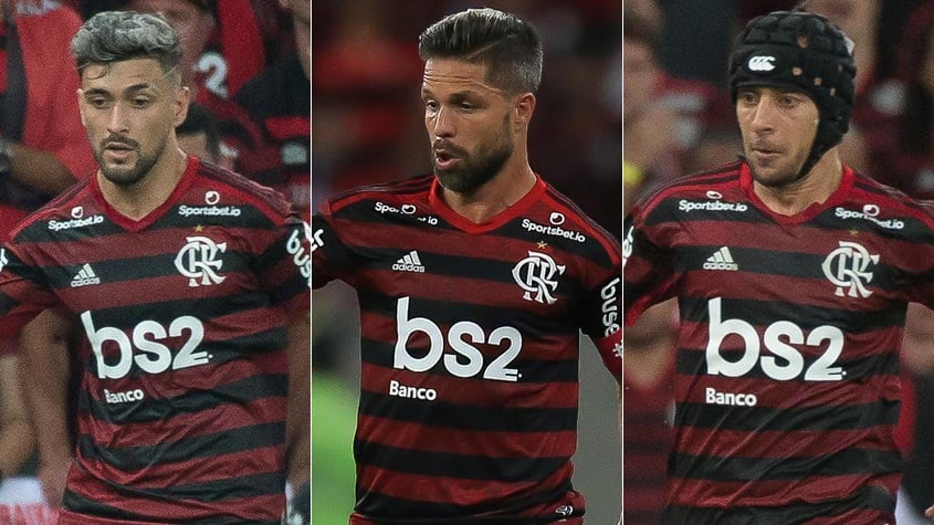 Montagem - Arrascaeta, Diego e Rafinha