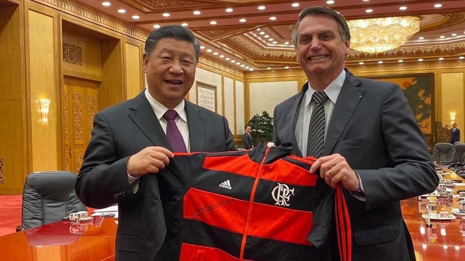 Bolsonaro blusa do Flamengo