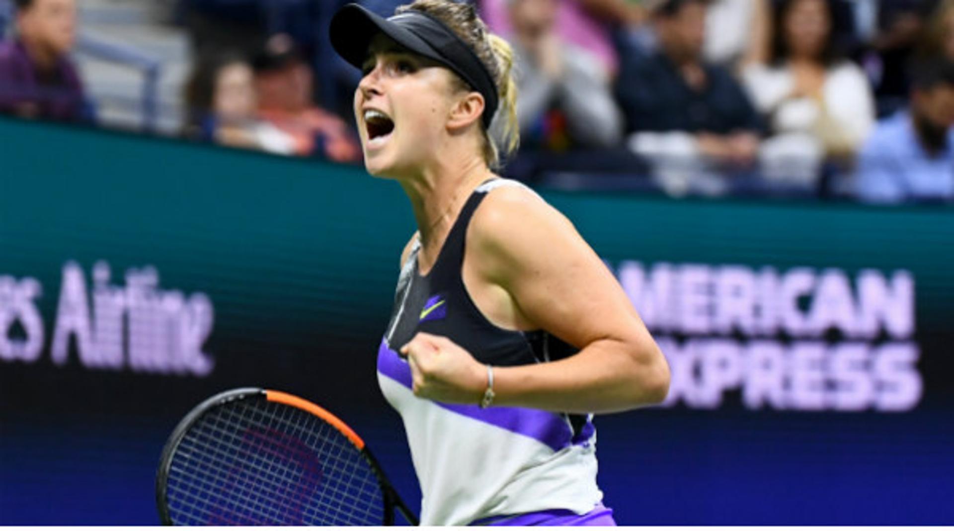 Elina Svitolina vibra durante vitória no WTA Finals