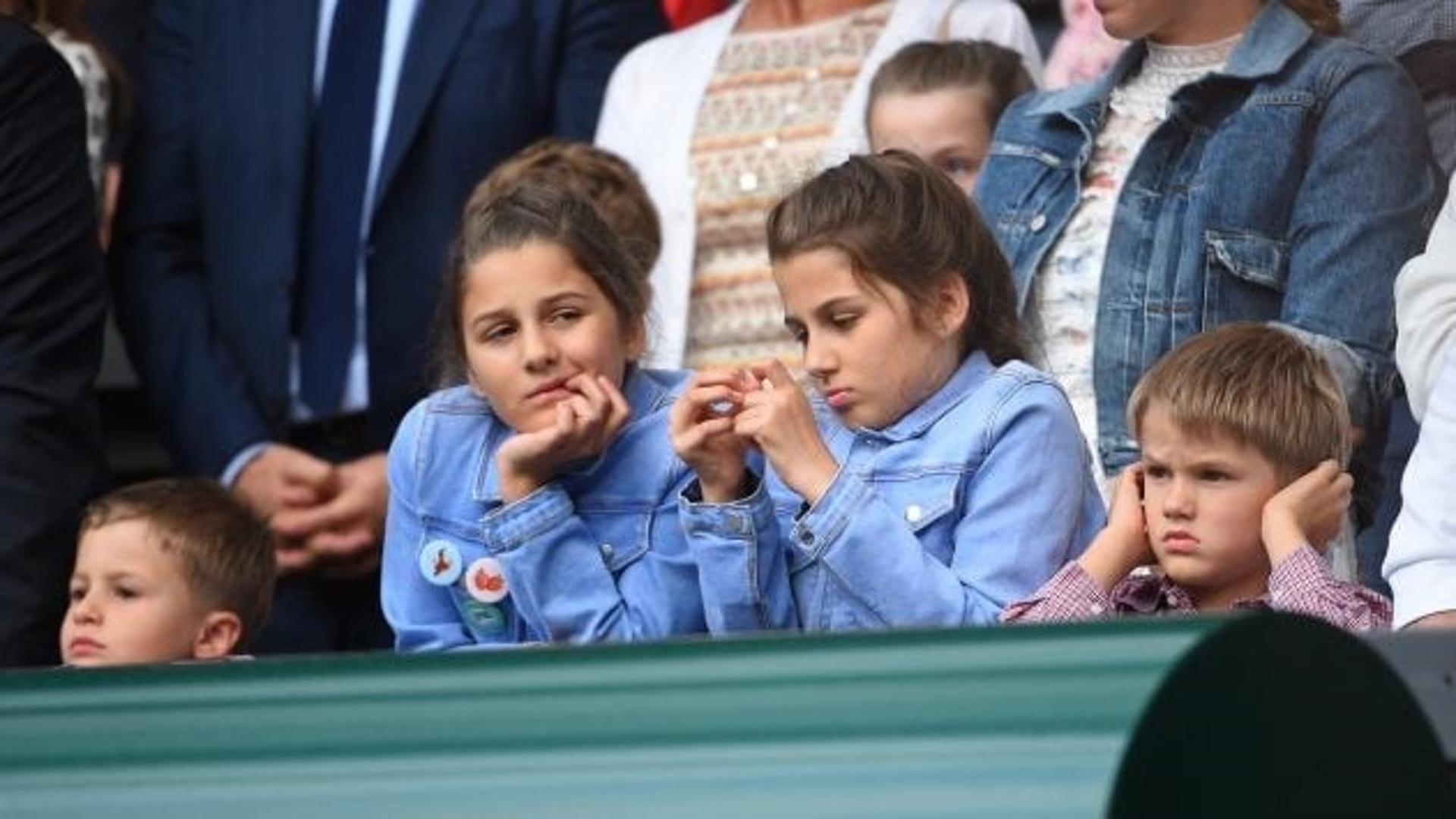 Leo, Charlene Riva, Myla Rose,e Lenny Federer em Wimbledon